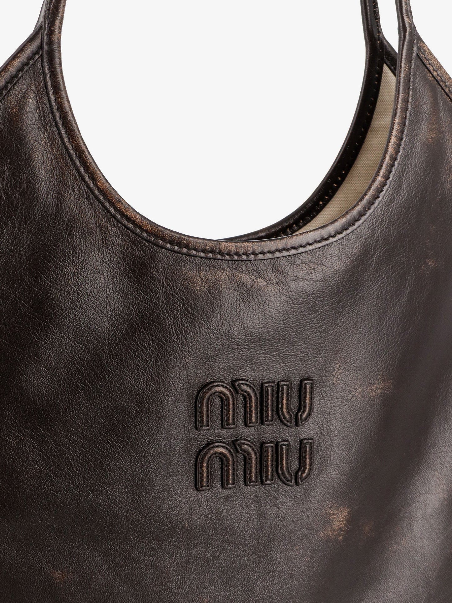 Miu Miu Women Ivy Leather Shoulder Bag MIU MIU