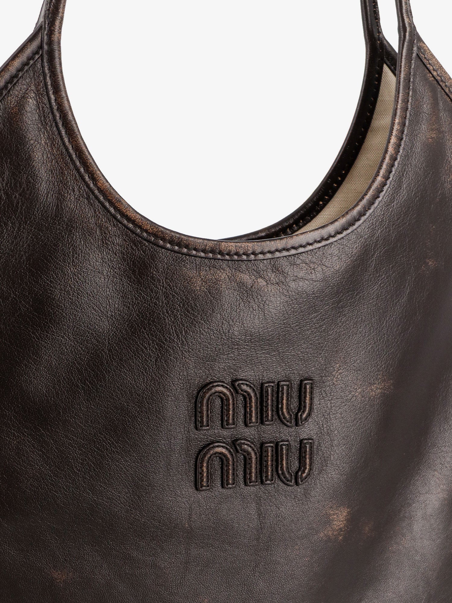 Miu Miu Women Ivy Leather Shoulder Bag MIU MIU