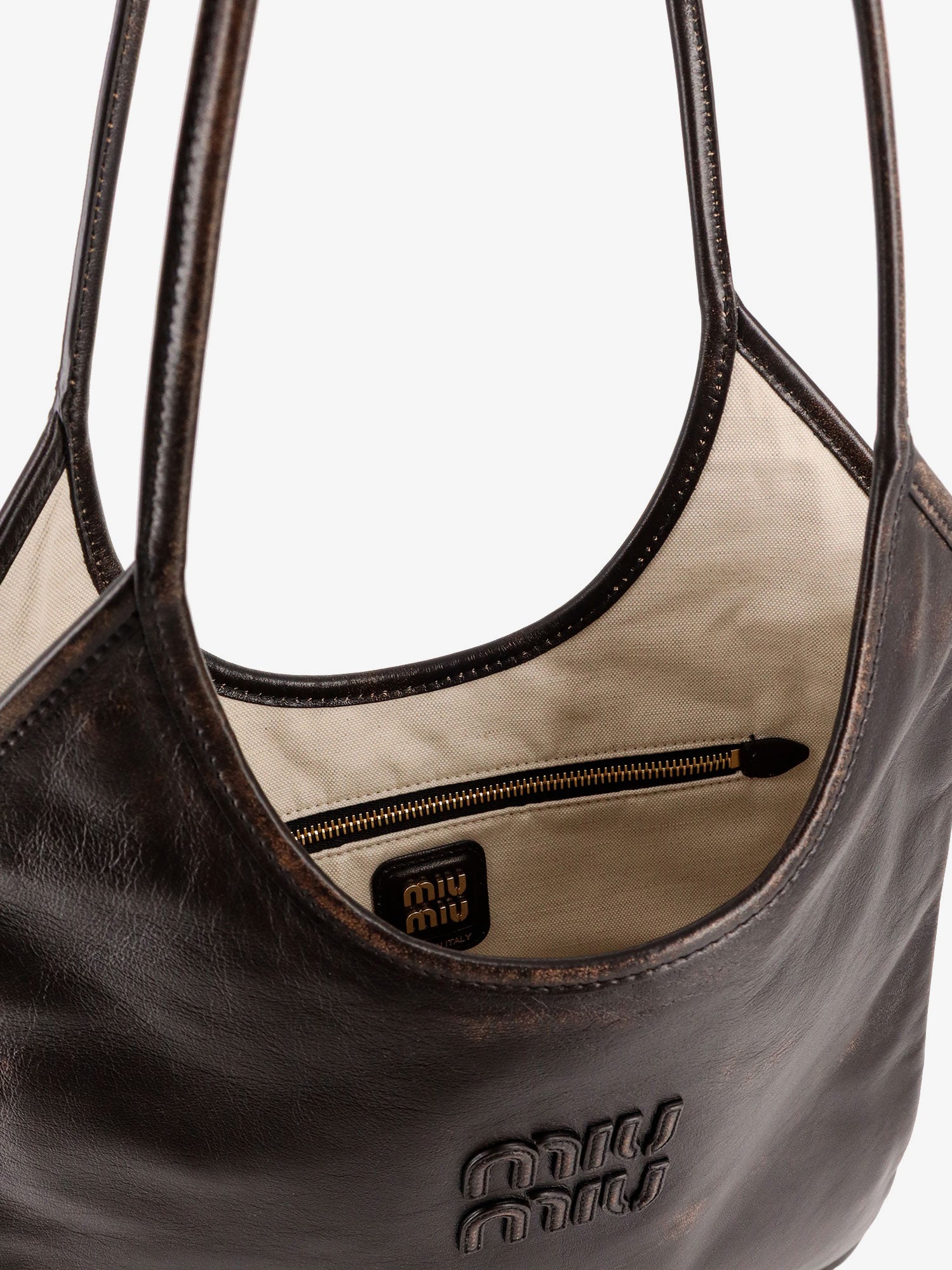 Miu Miu Women Ivy Leather Shoulder Bag MIU MIU