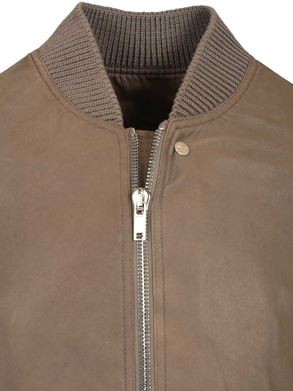 Rick Owens Men Aviator Leather Jacket RICK OWENS
