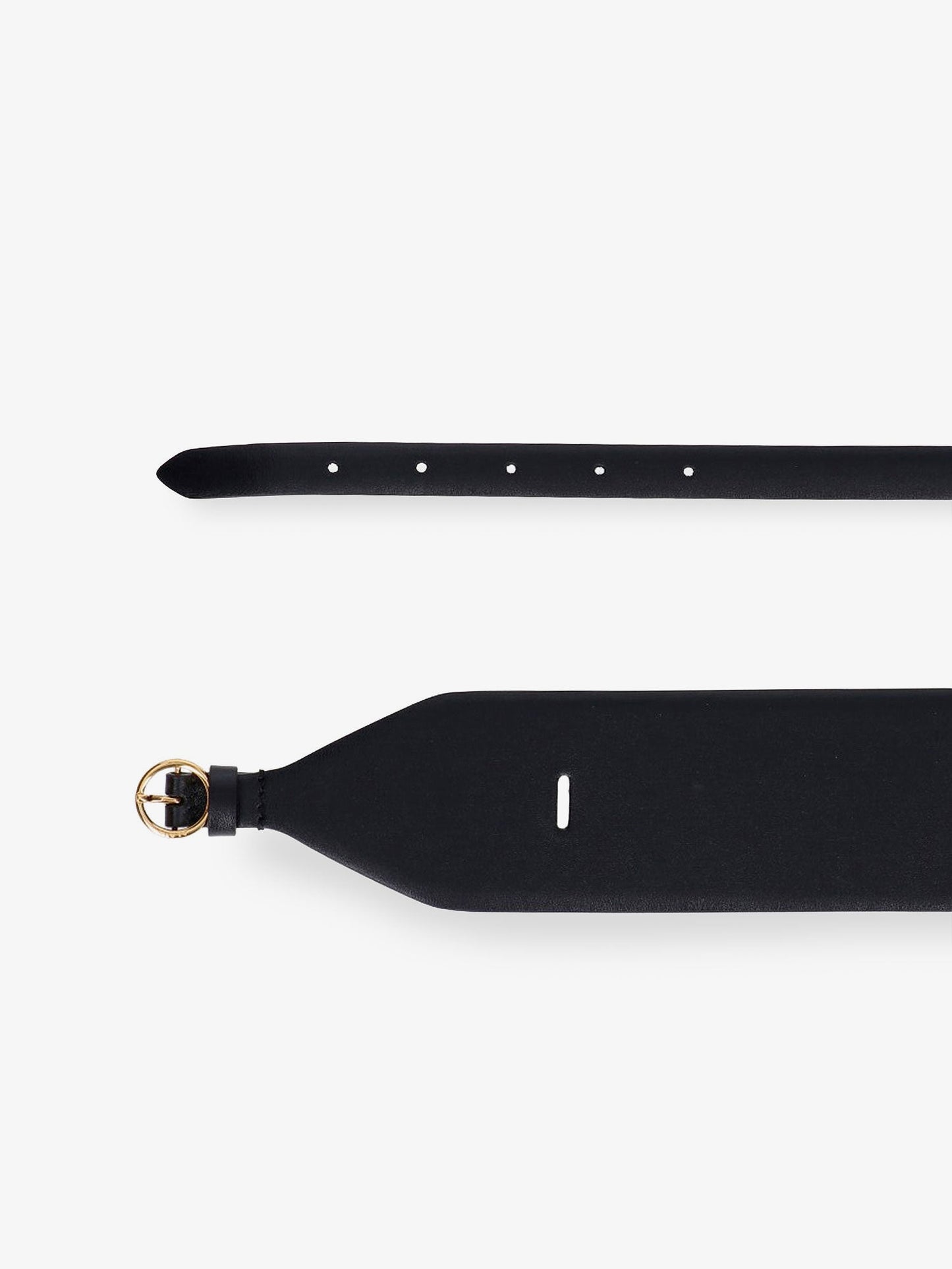 Alaia Women Maxi Leather Belt With Metal Buckle