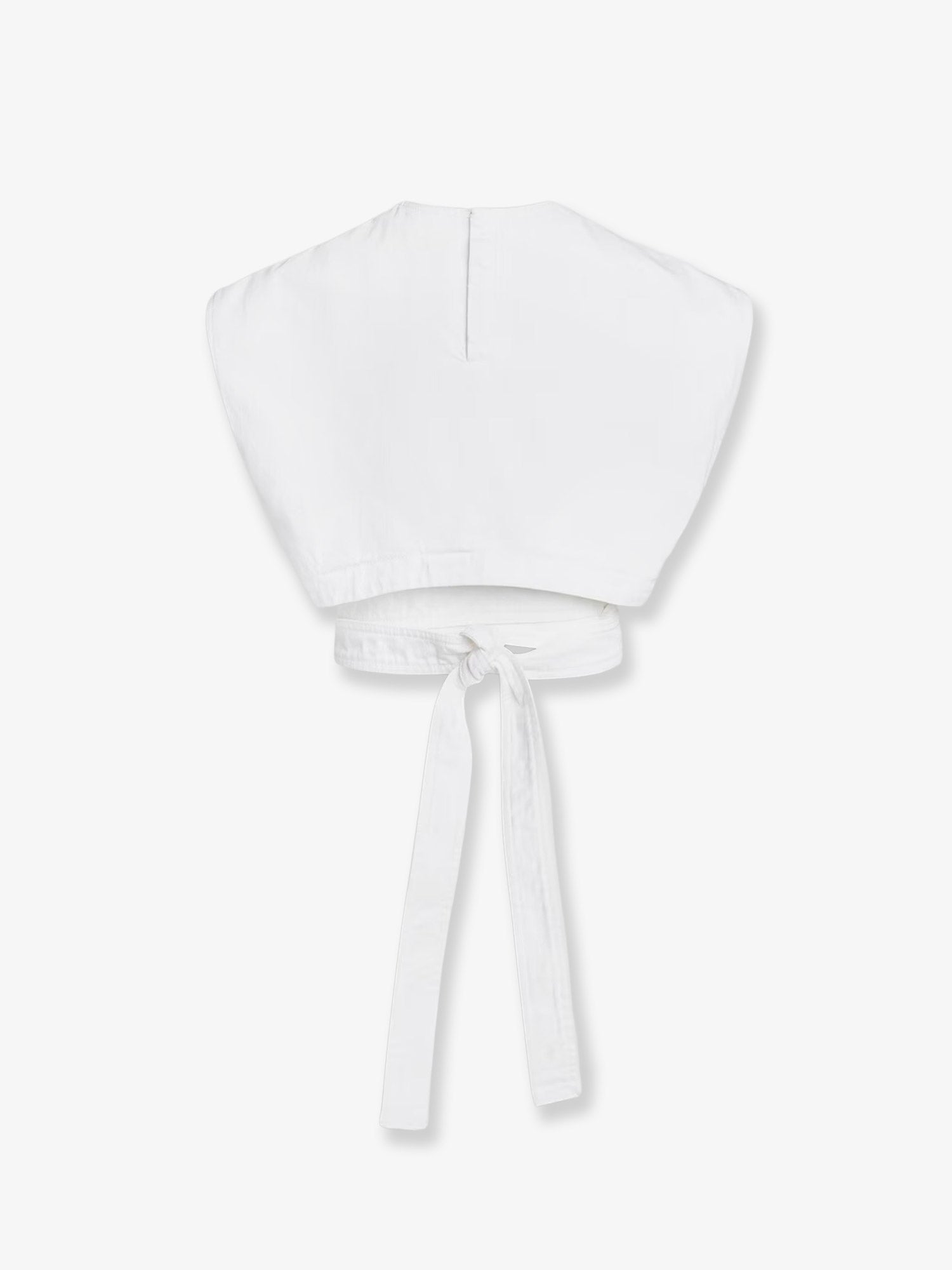Alaia Women Cotton Crop Fit Belted Top ALAIA