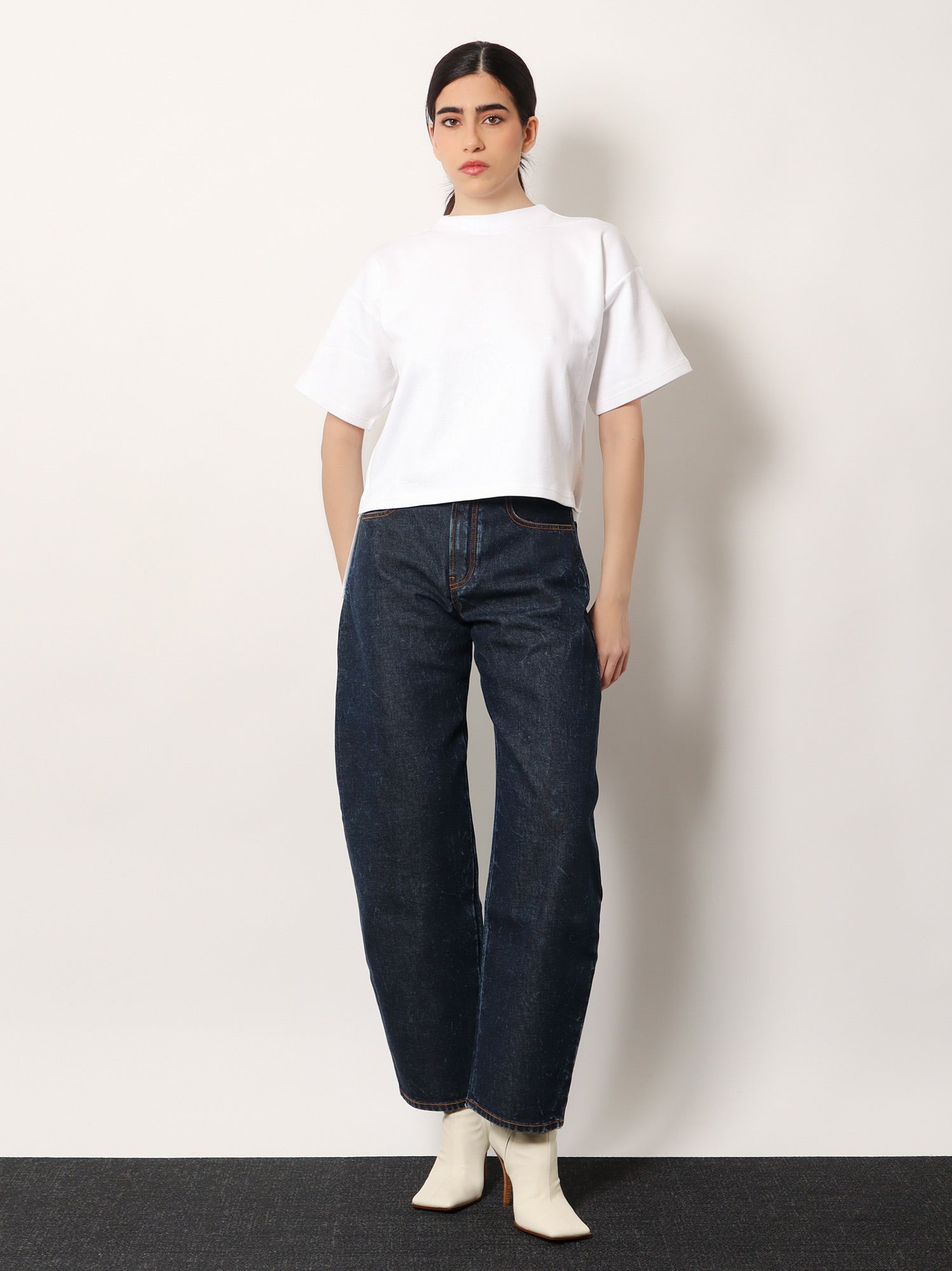 Alaia Women Boxy Cotton Blend T-Shirt ALAIA