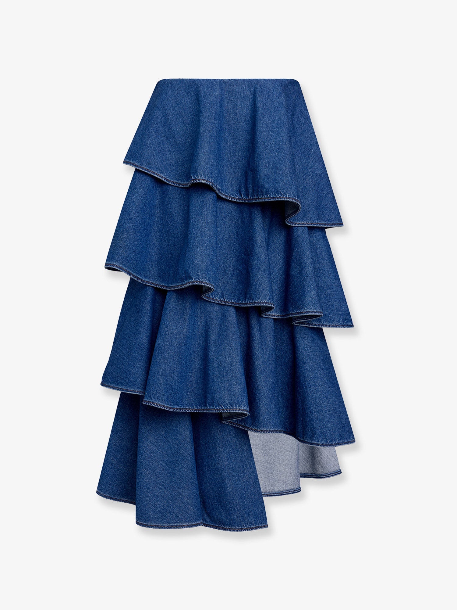 Alaia Women Spiral Denim Skirt ALAIA