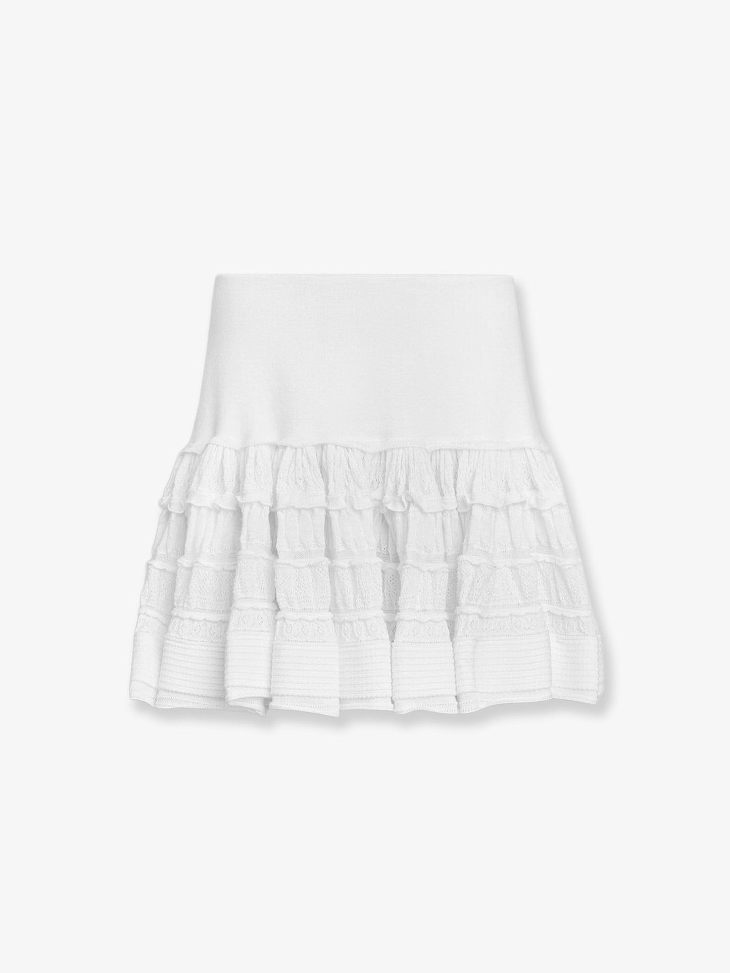 Alaia Women Ruffle Virgin Wool Skirt ALAIA
