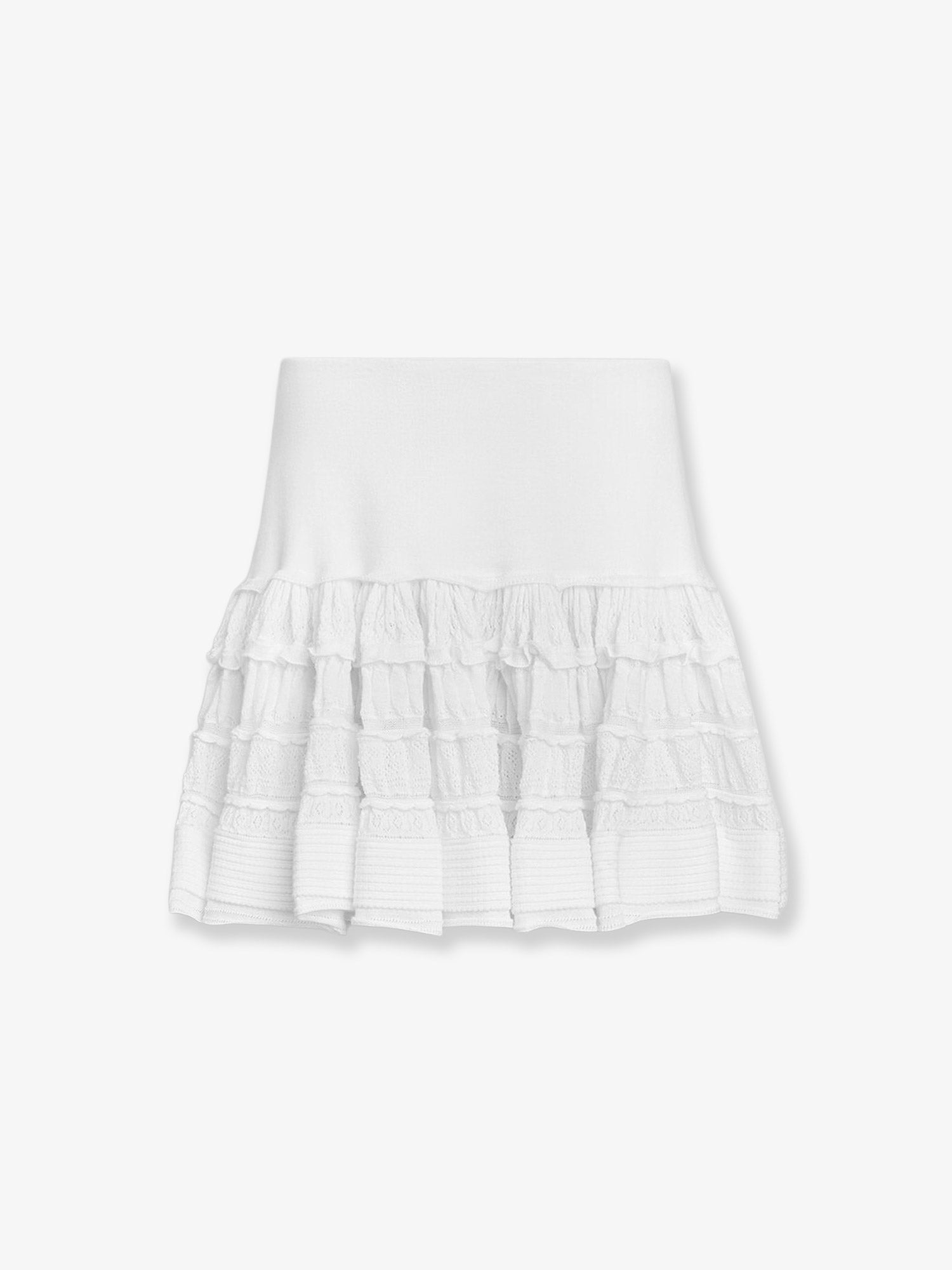 Alaia Women Ruffle Virgin Wool Skirt ALAIA