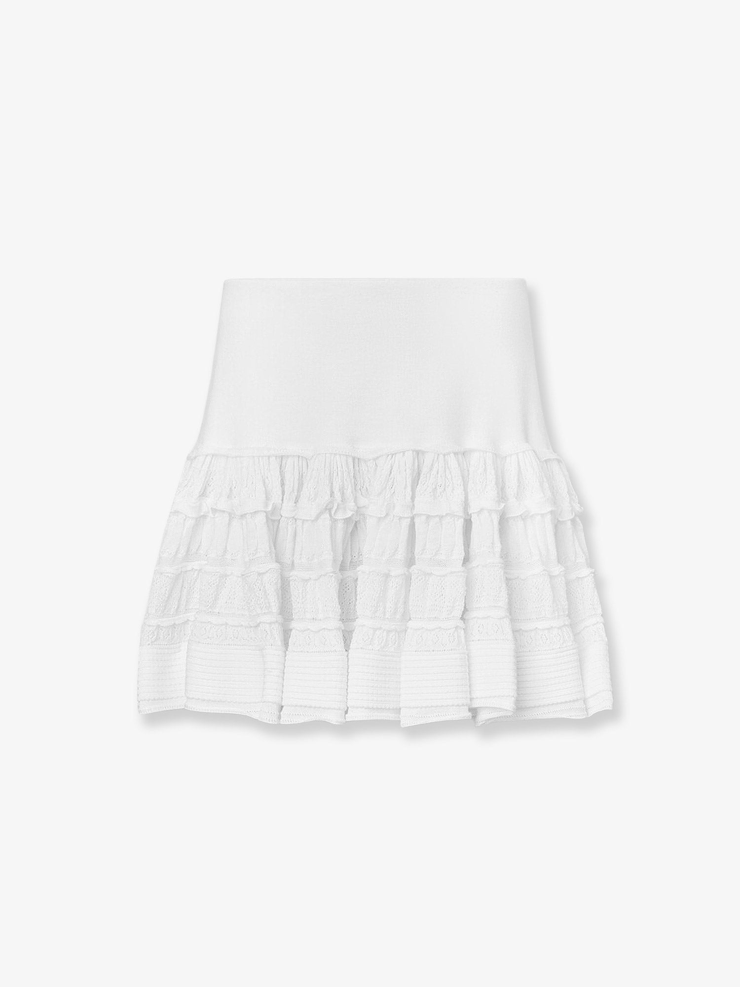 Alaia Women Ruffle Virgin Wool Skirt ALAIA