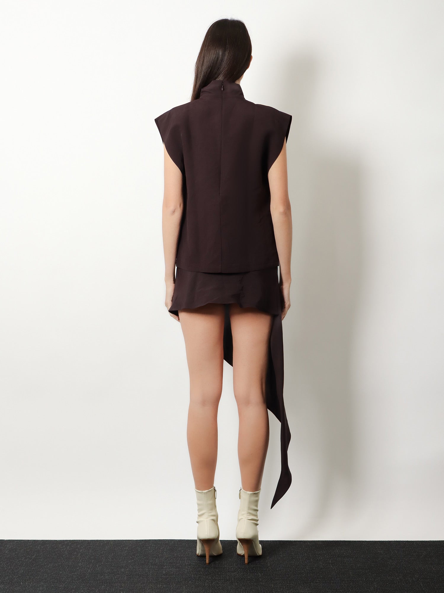 Alaia Women Asymmetric Paper And Viscose Skirt ALAIA