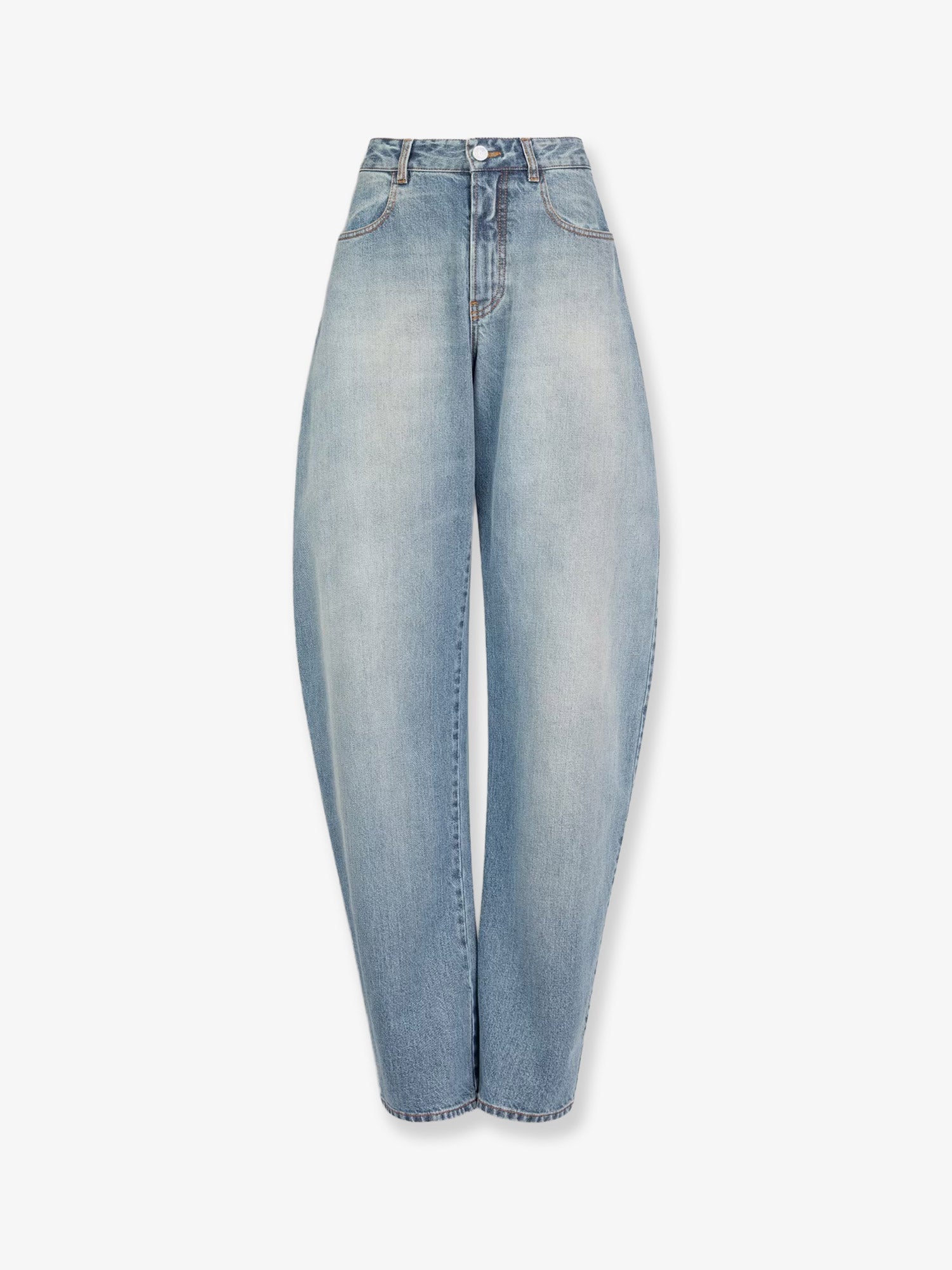Alaia Women Faded Blue Denim Jeans ALAIA