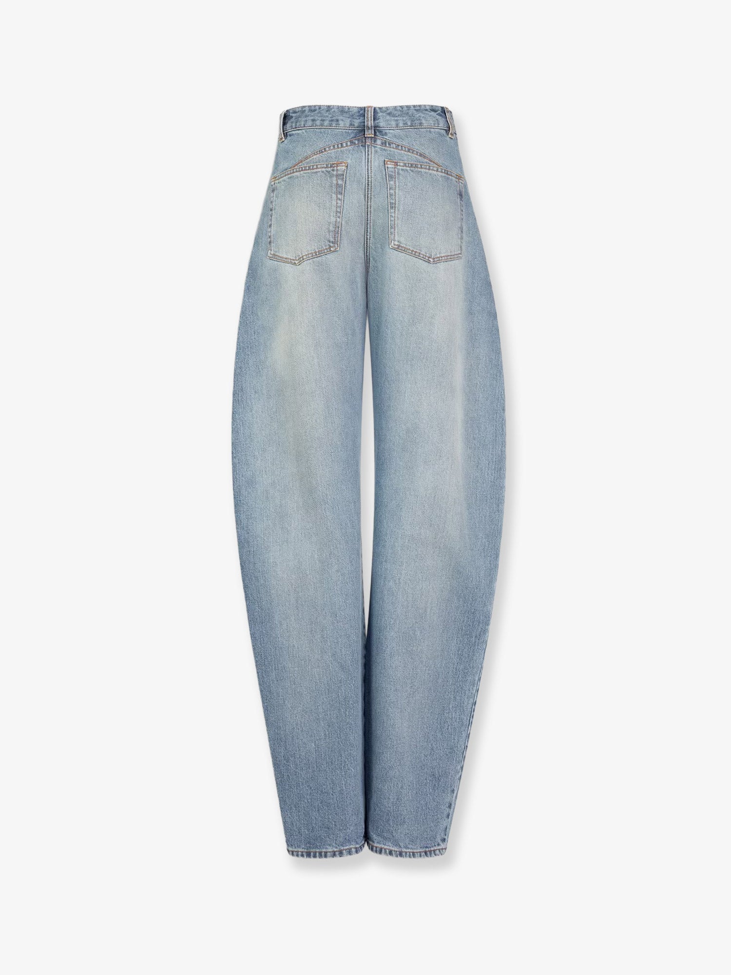 Alaia Women Faded Blue Denim Jeans ALAIA