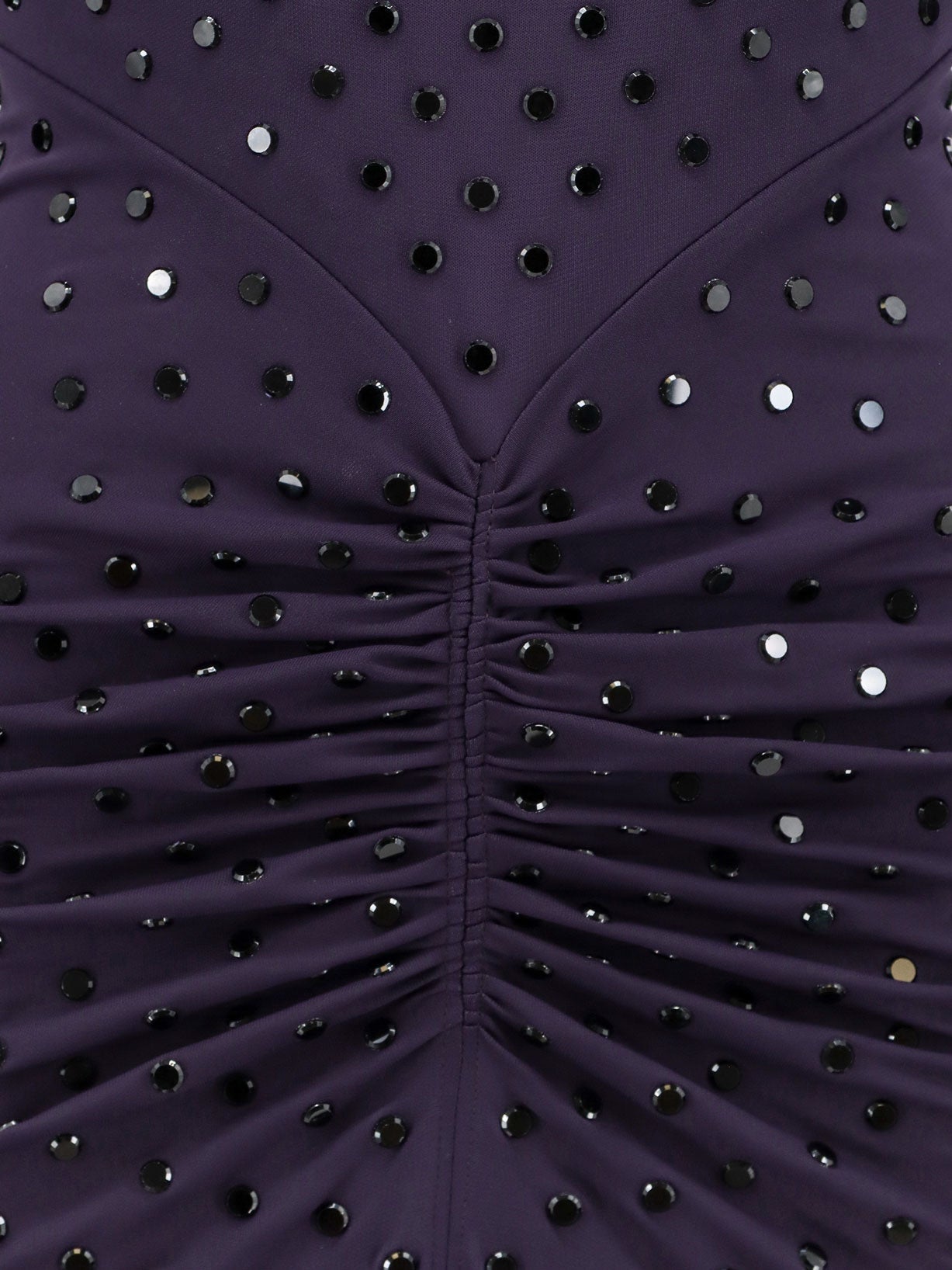 Alaia Women Long Viscose Dress With All-Over Rhinestones ALAIA