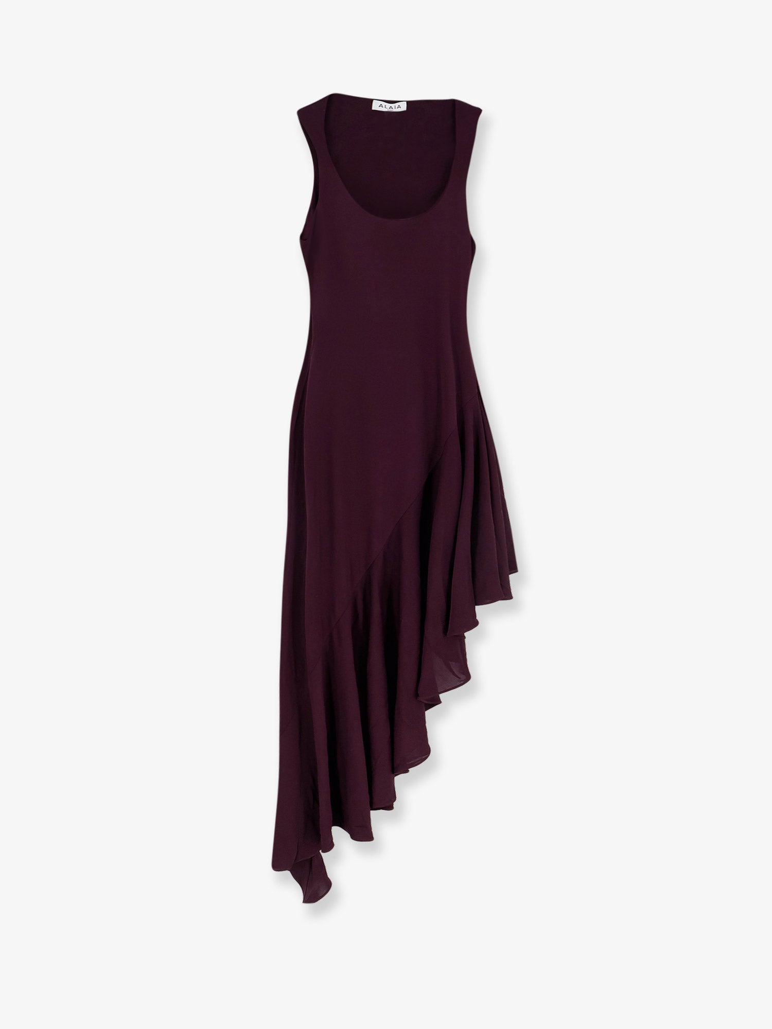Alaia Women Long Asymmetrical Viscose Dress ALAIA