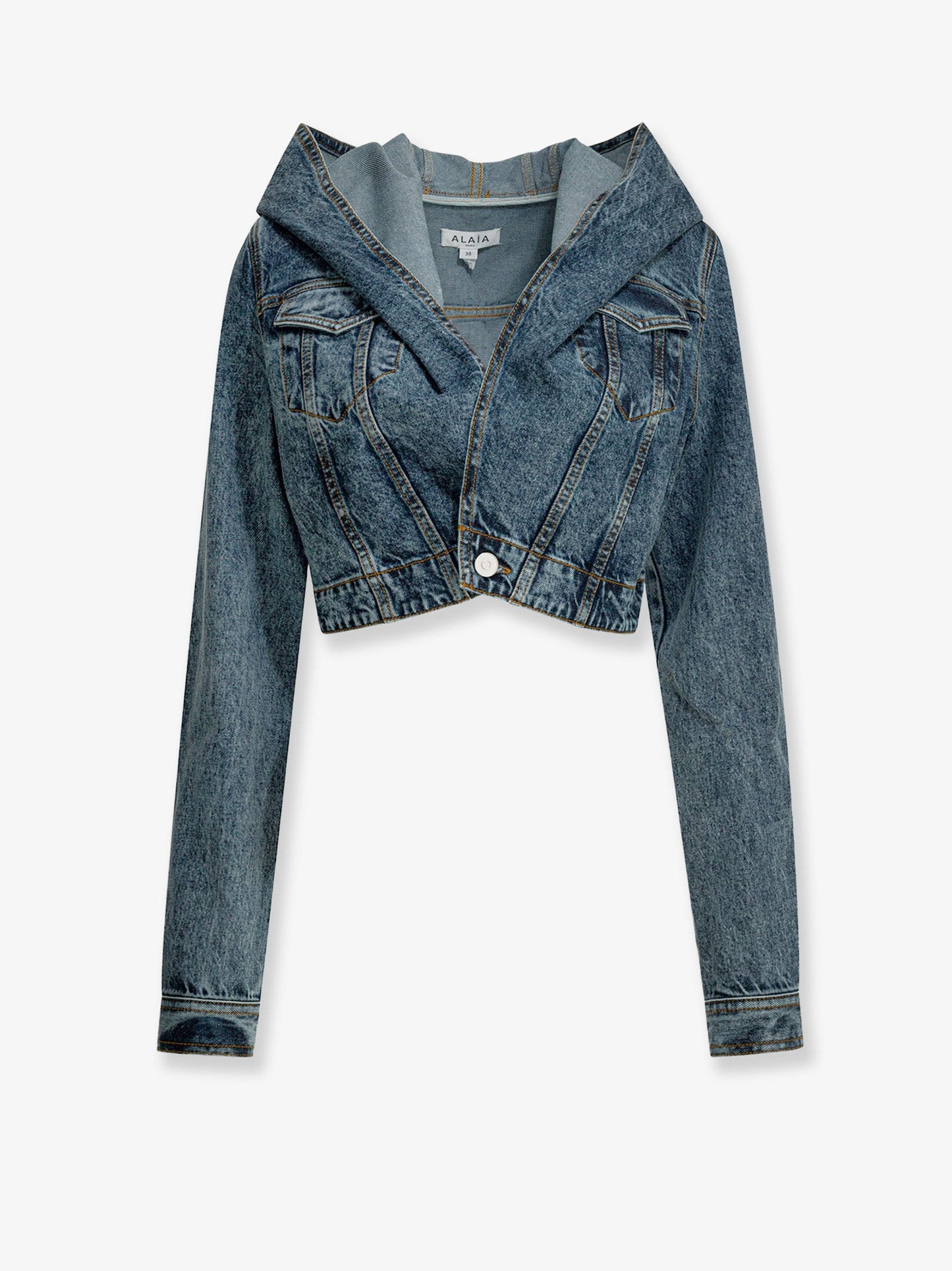 Alaia Women Hooded Denim Jacket ALAIA