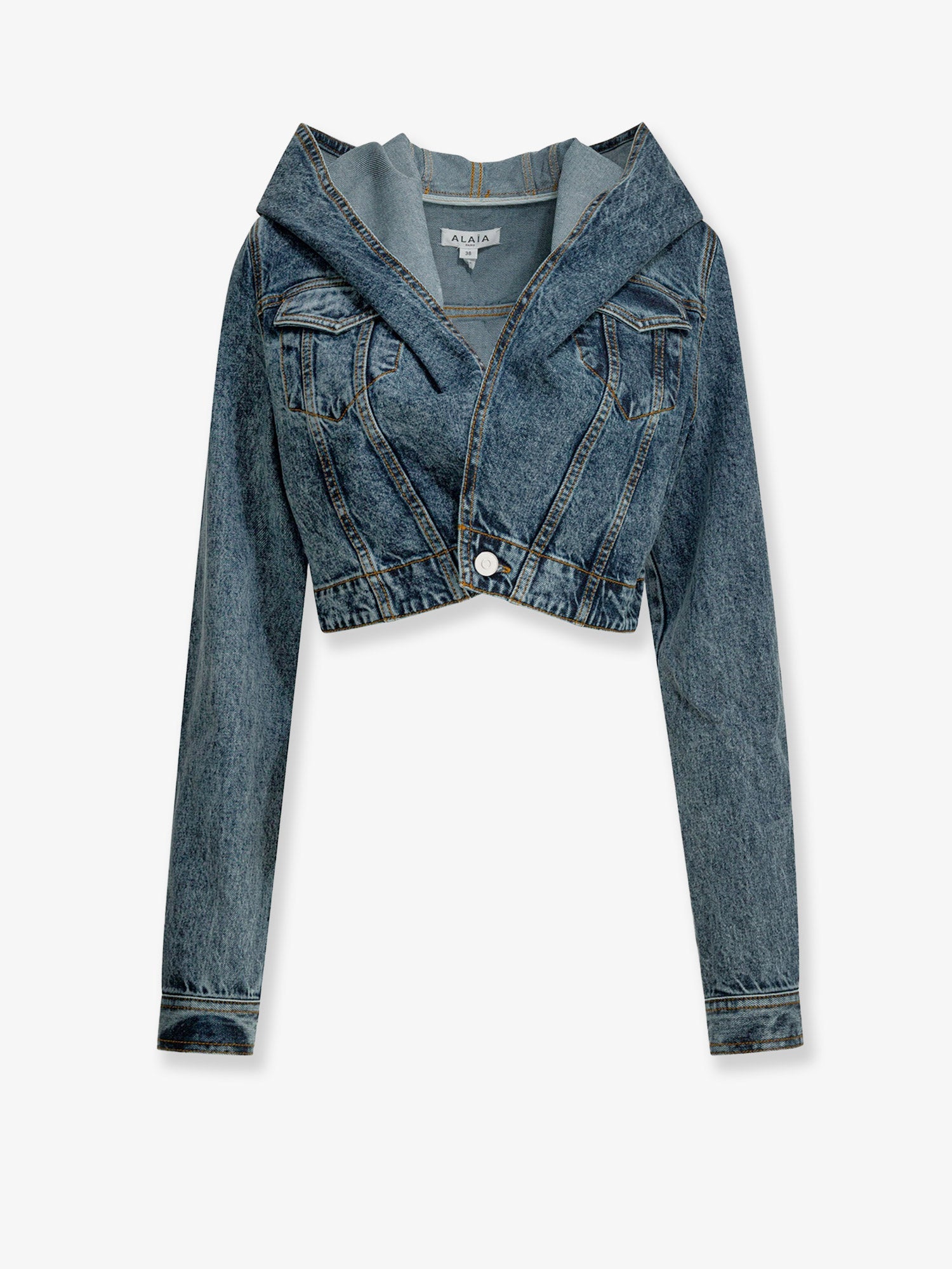 Alaia Women Hooded Denim Jacket ALAIA