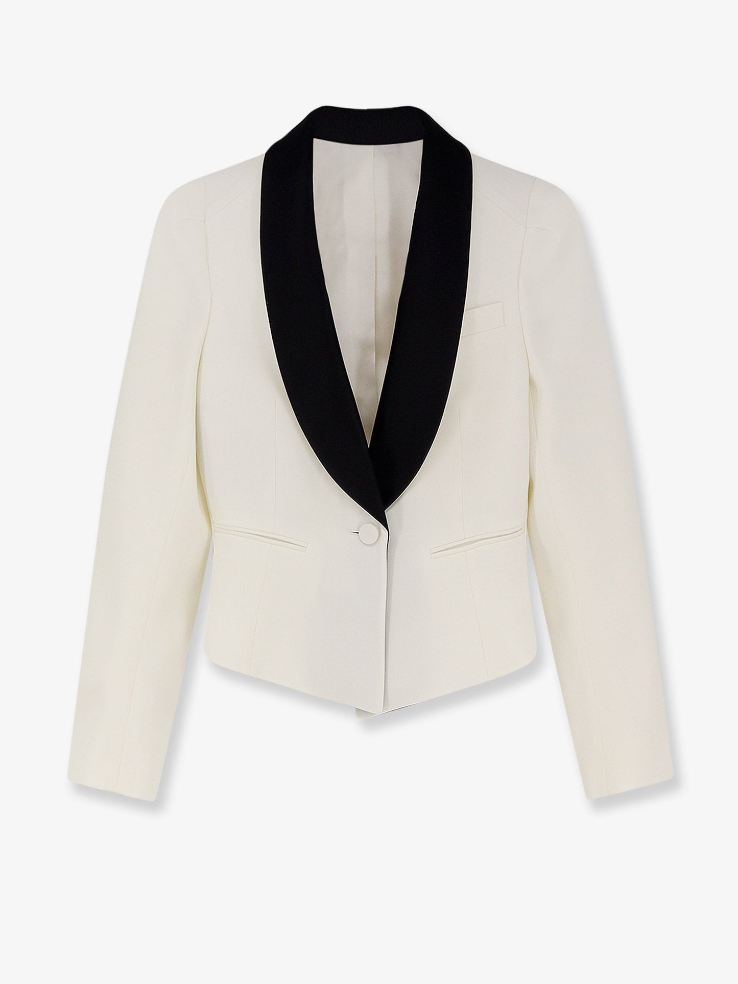 Alexander Mcqueen Women Wool Blazer With Satin Lapel ALEXANDER MCQUEEN