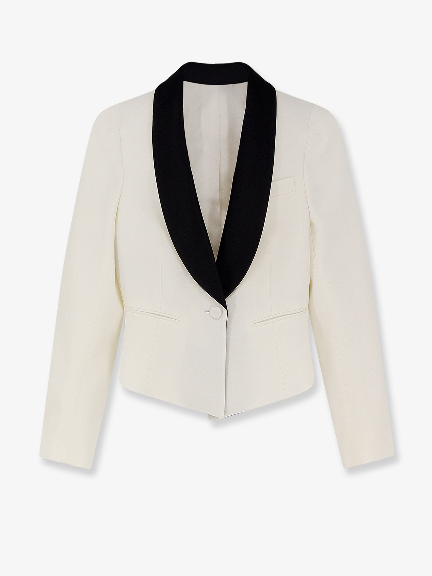 Alexander Mcqueen Women Wool Blazer With Satin Lapel ALEXANDER MCQUEEN