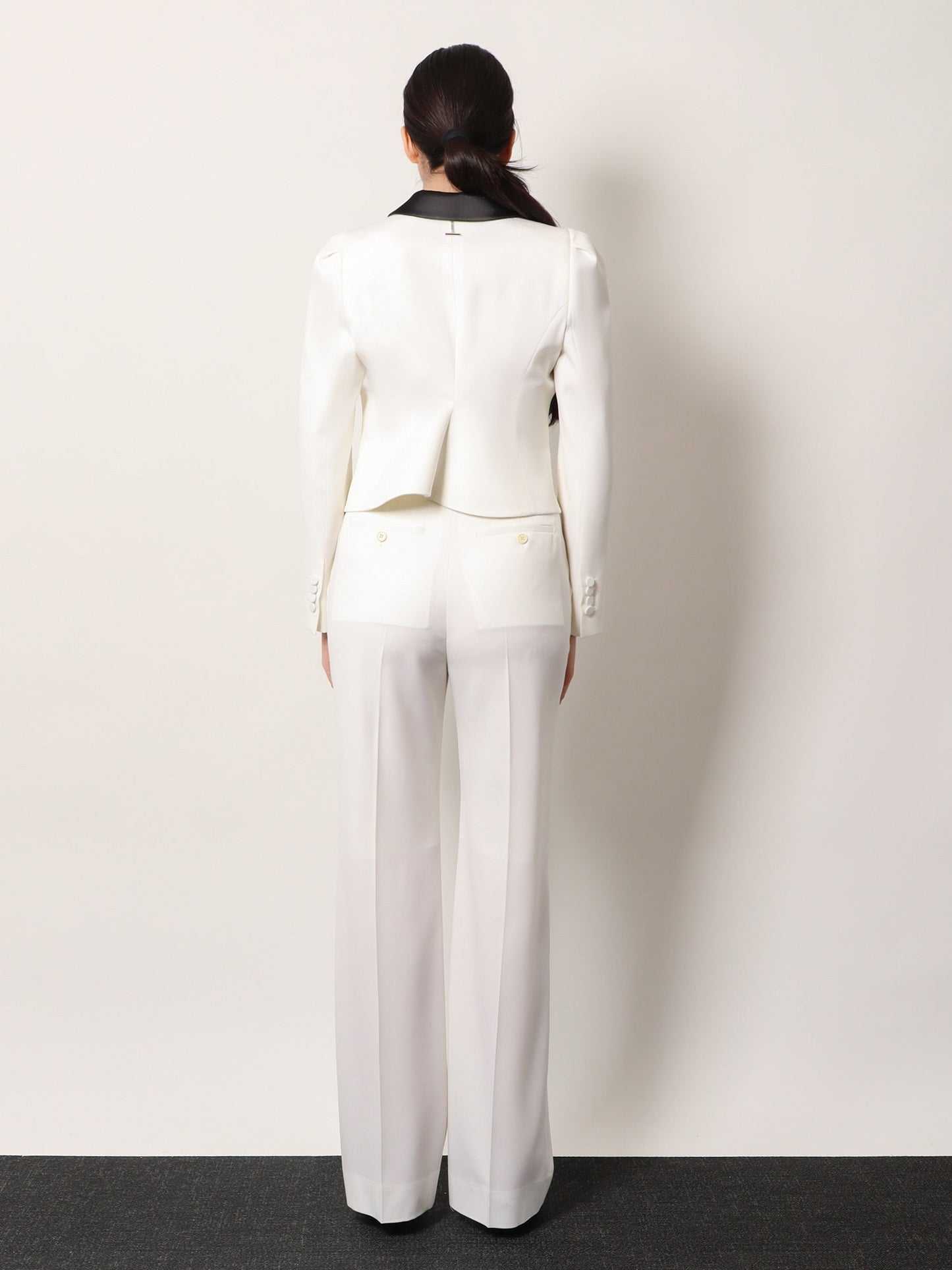 Alexander Mcqueen Women Wool Blazer With Satin Lapel ALEXANDER MCQUEEN