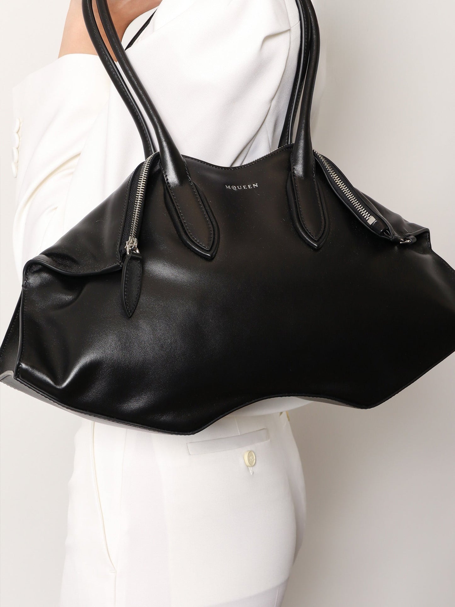 Alexander Mcqueen Women Manta Leather Shoulder Bag ALEXANDER MCQUEEN