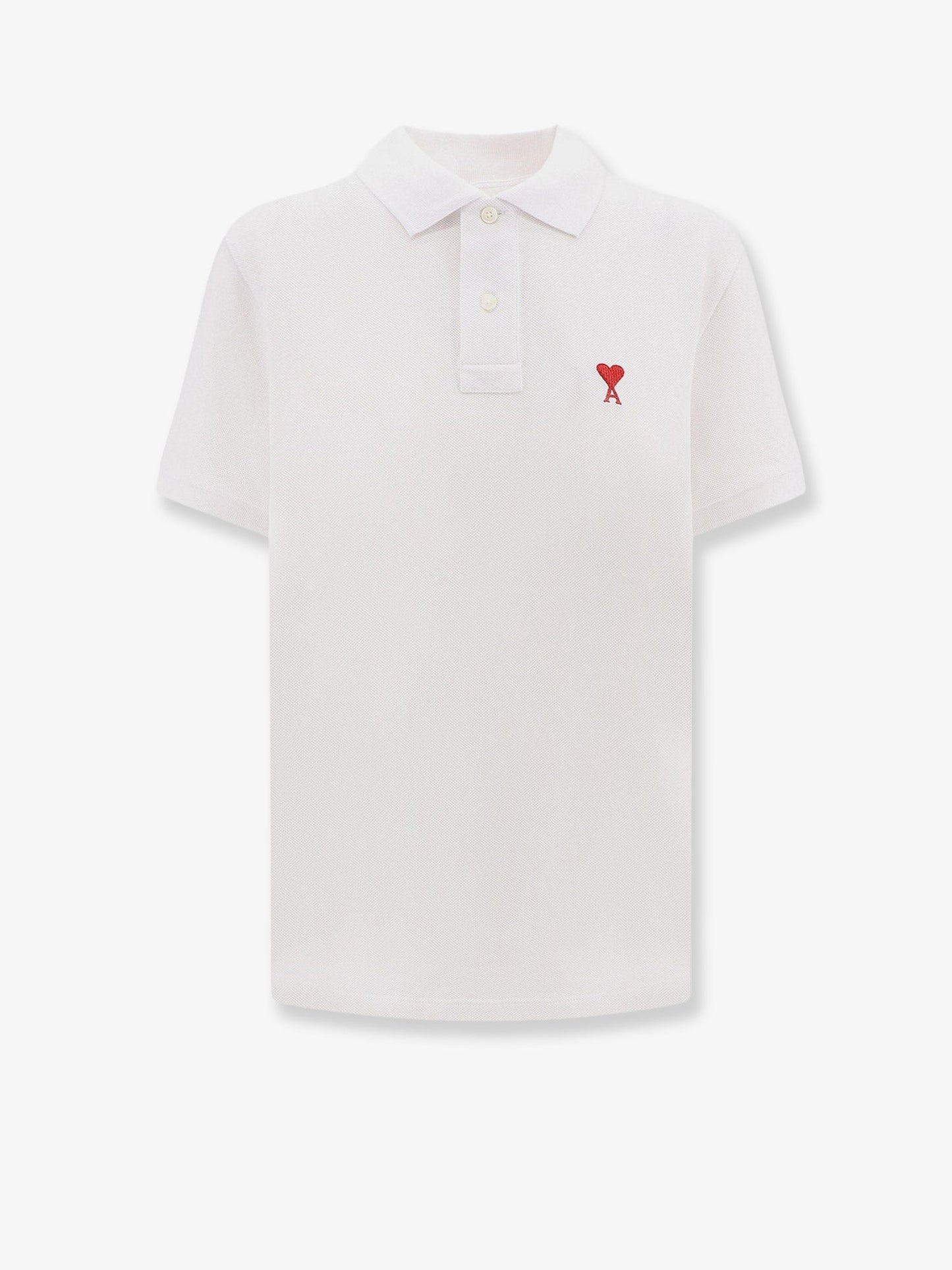 Ami Paris Men Cotton Polo Shirt With Iconic Embroidery AMI PARIS