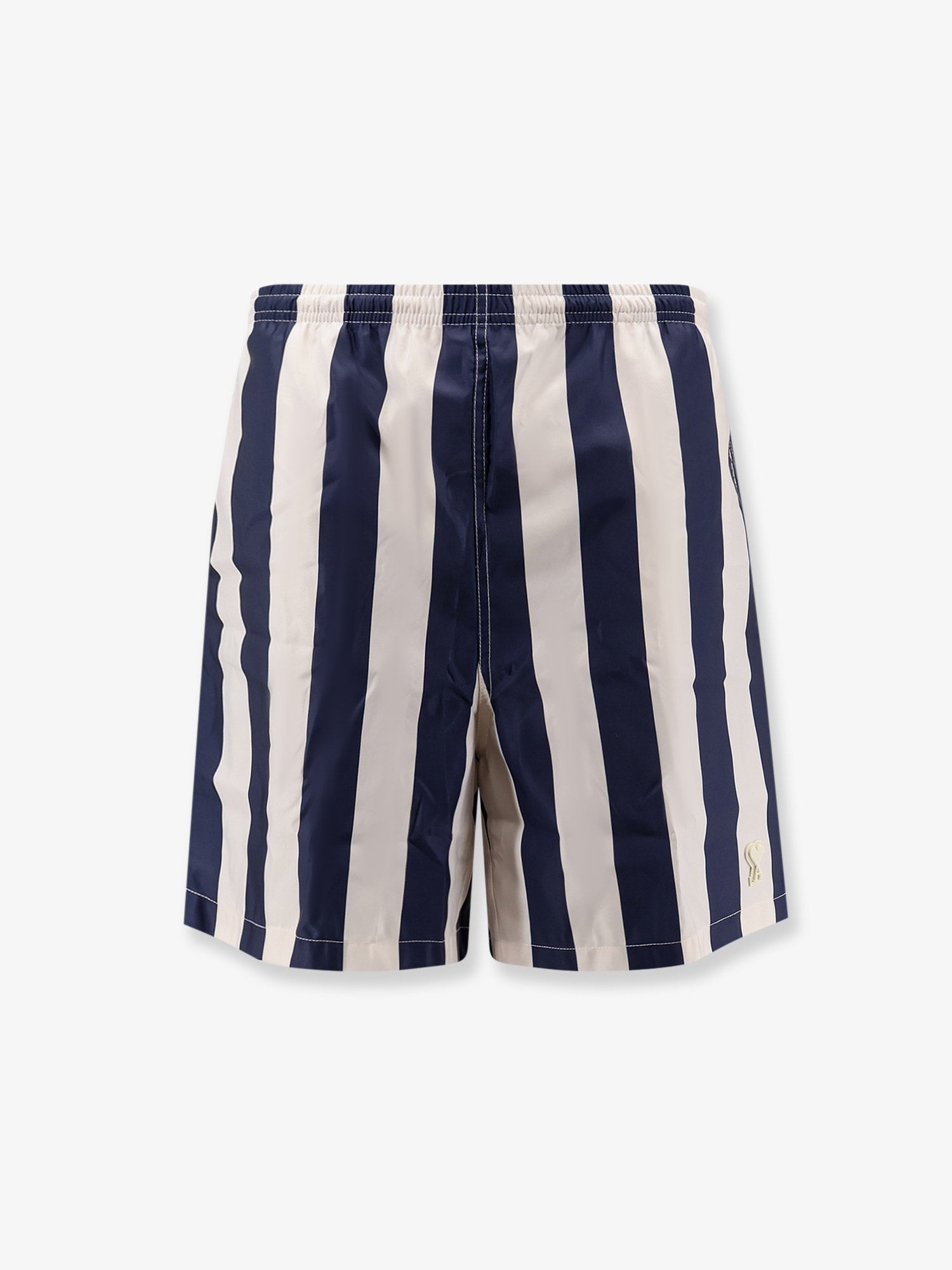 Ami Paris Men Nylon Swim Shorts With Striped Pattern AMI PARIS
