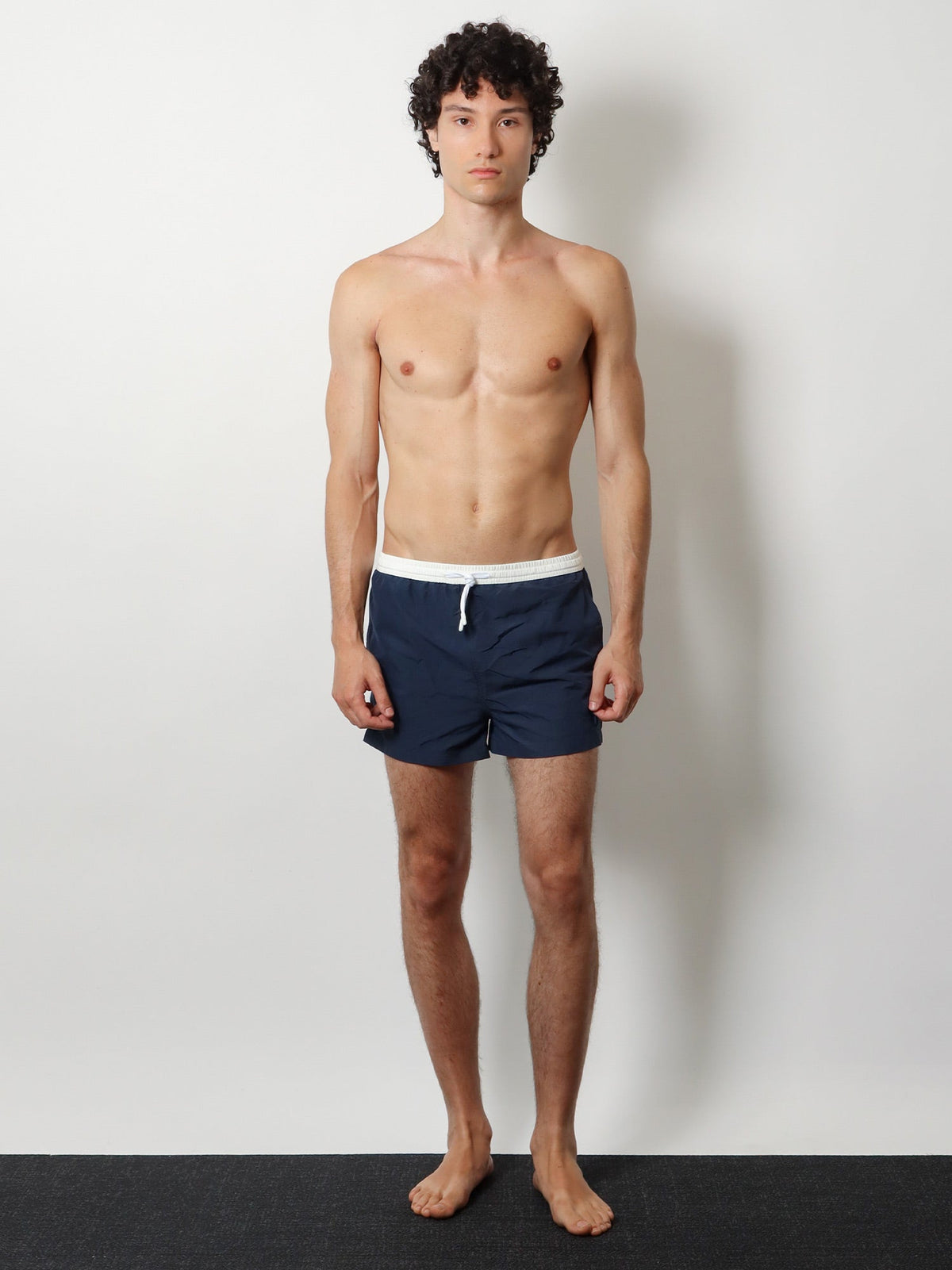 Ami Paris Men Nylon Swimsuit With Tone-On-Tone Logo AMI PARIS