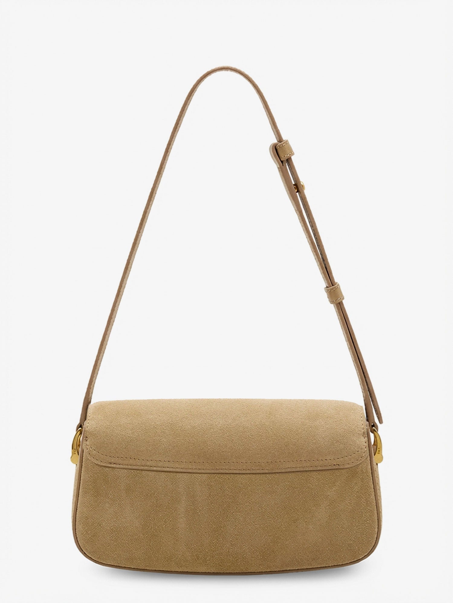 Ami Paris Women Suede Shoulder Bag With Logo On The Front AMI PARIS