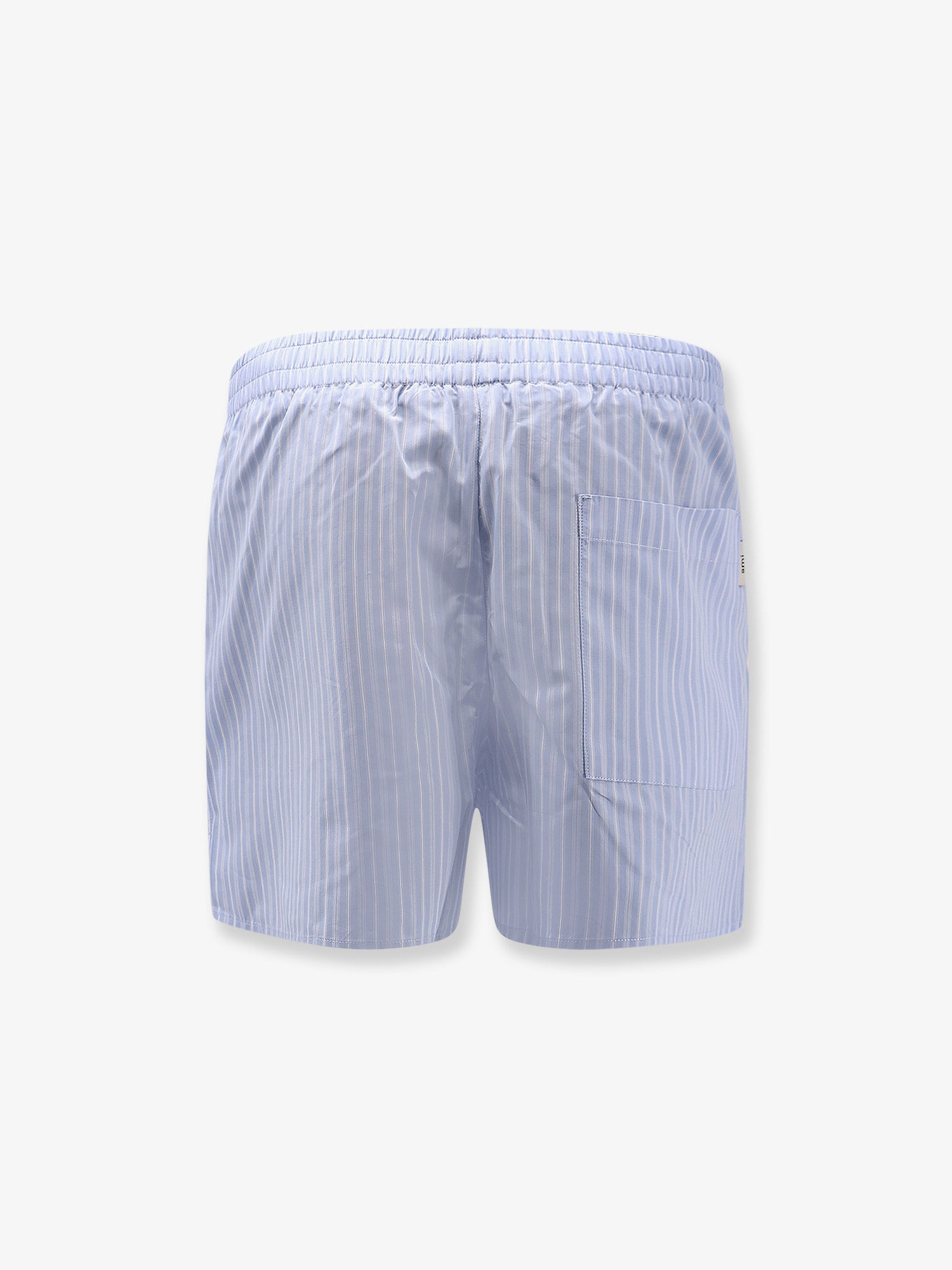 Ami Paris Men Cotton Bermuda Shorts With Striped Pattern AMI PARIS