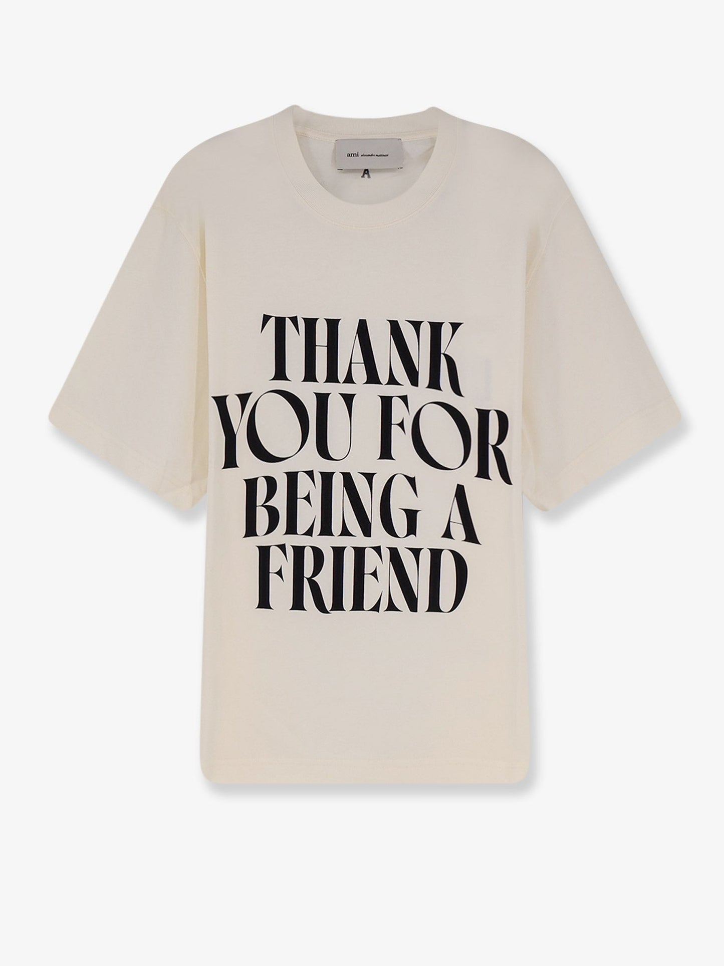 Ami Paris Men Cotton T-Shirt With Frontal Print AMI PARIS