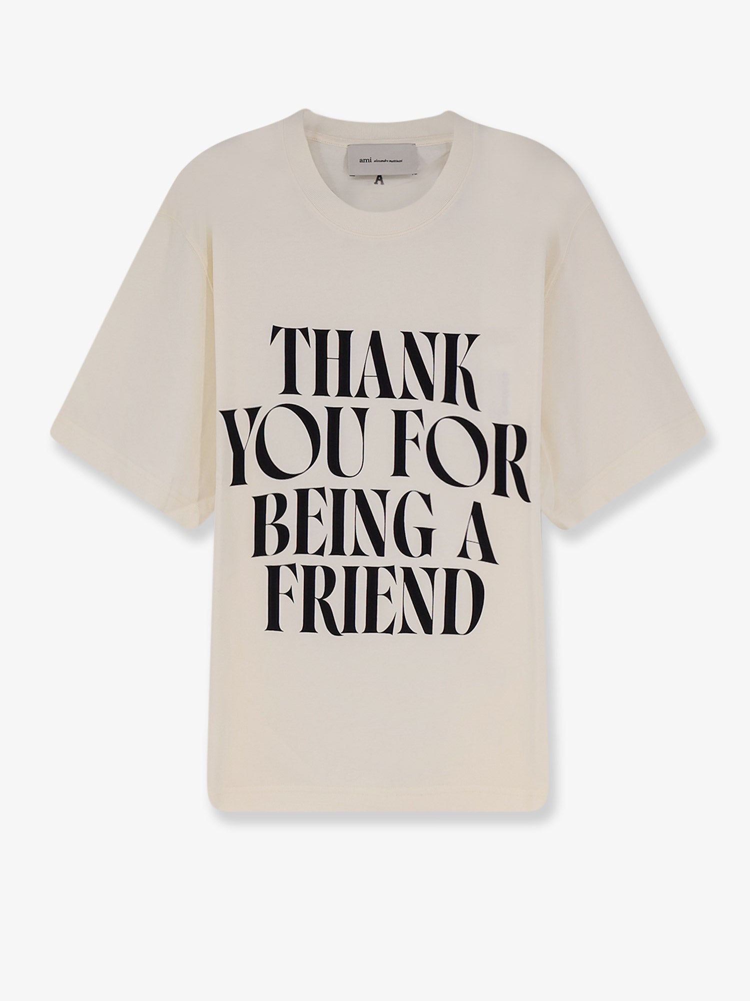 Ami Paris Men Cotton T-Shirt With Frontal Print AMI PARIS