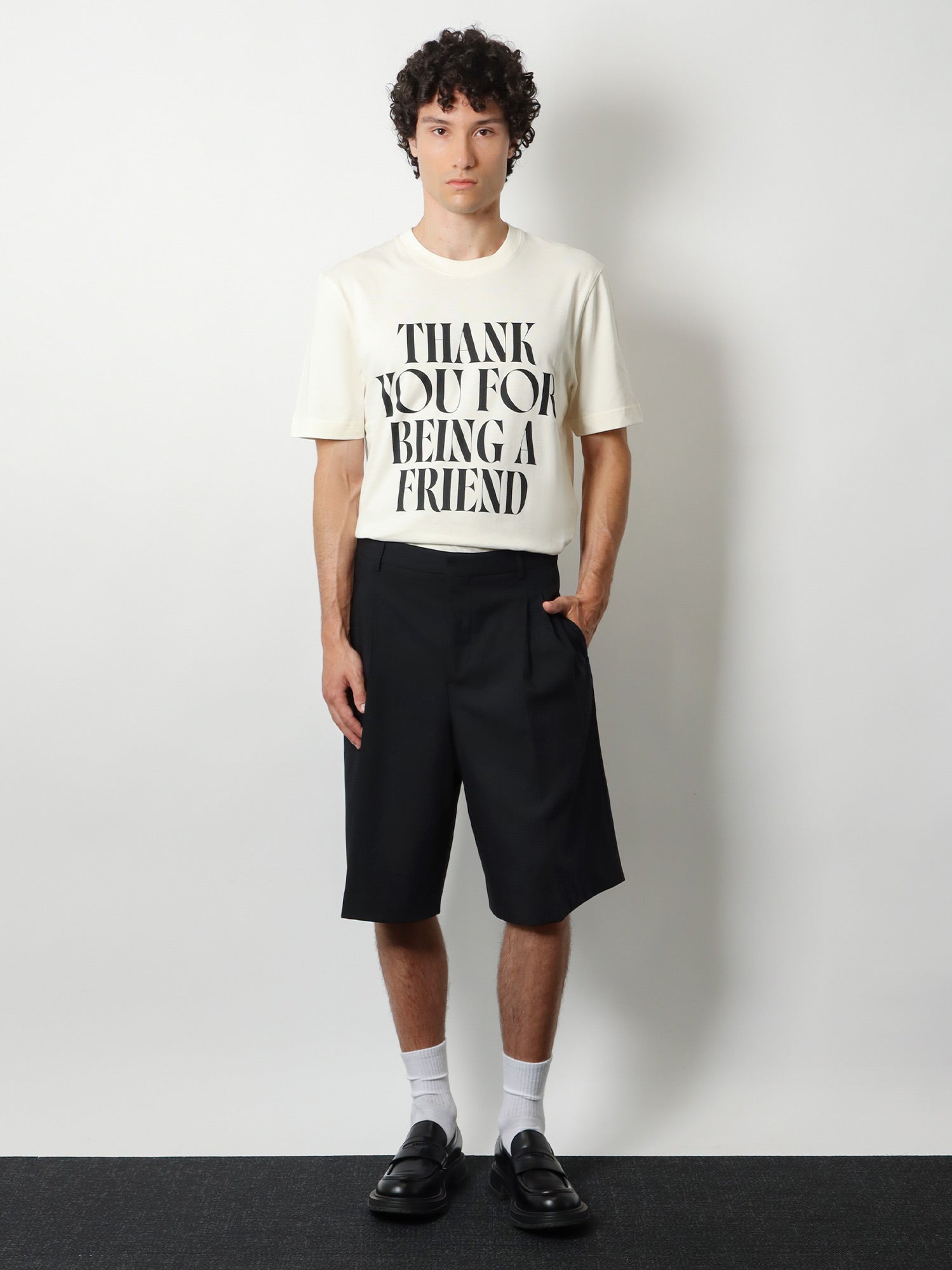 Ami Paris Men Cotton T-Shirt With Frontal Print AMI PARIS