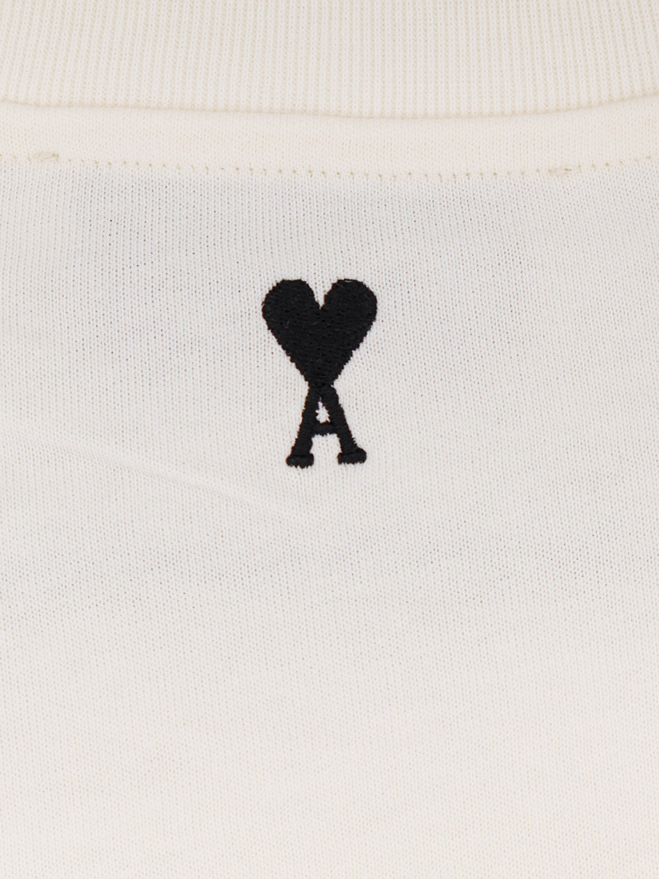 Ami Paris Men Cotton T-Shirt With Frontal Print AMI PARIS