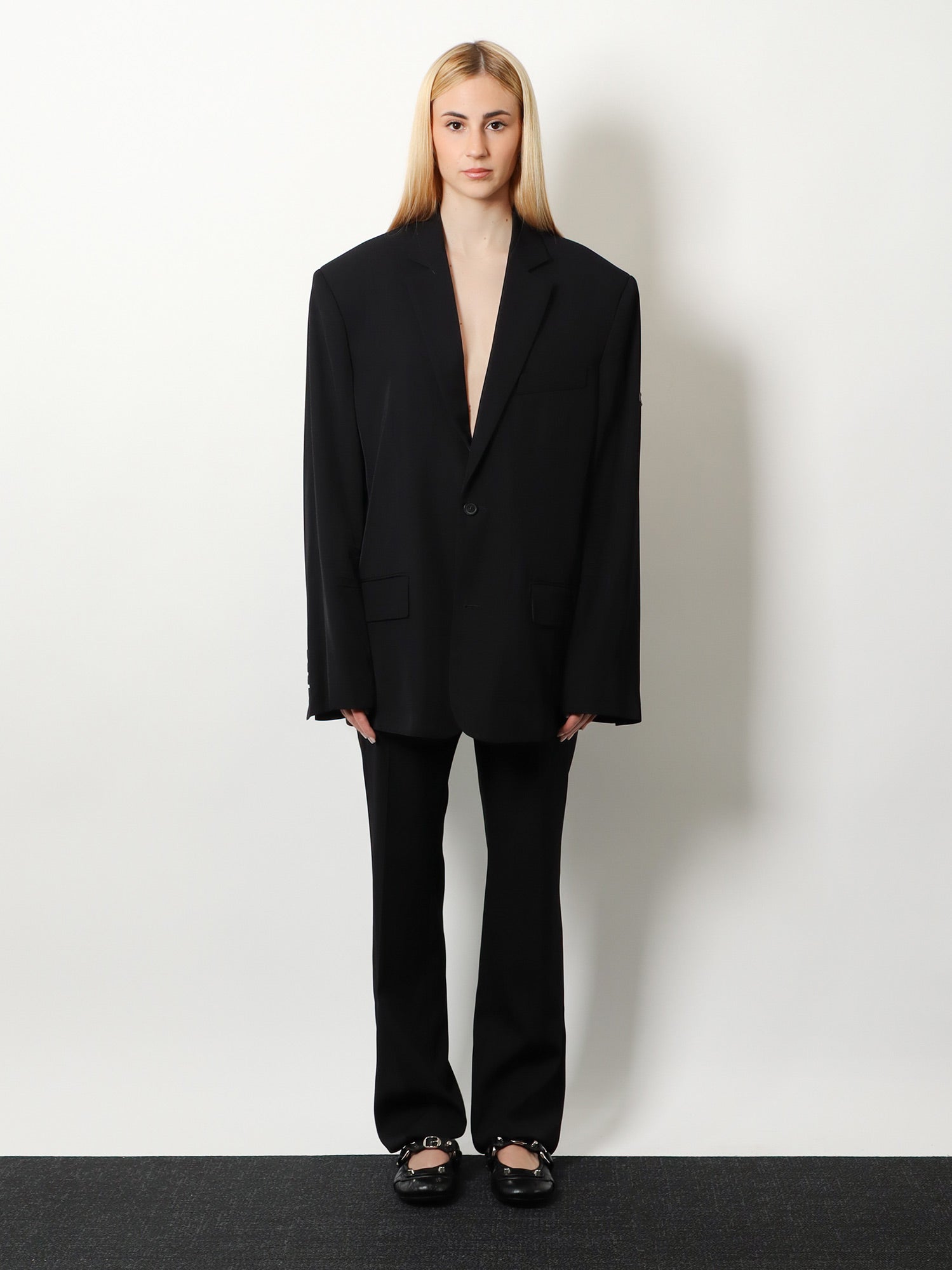 Balenciaga Women Washed Sb Viscose Blazer BALENCIAGA