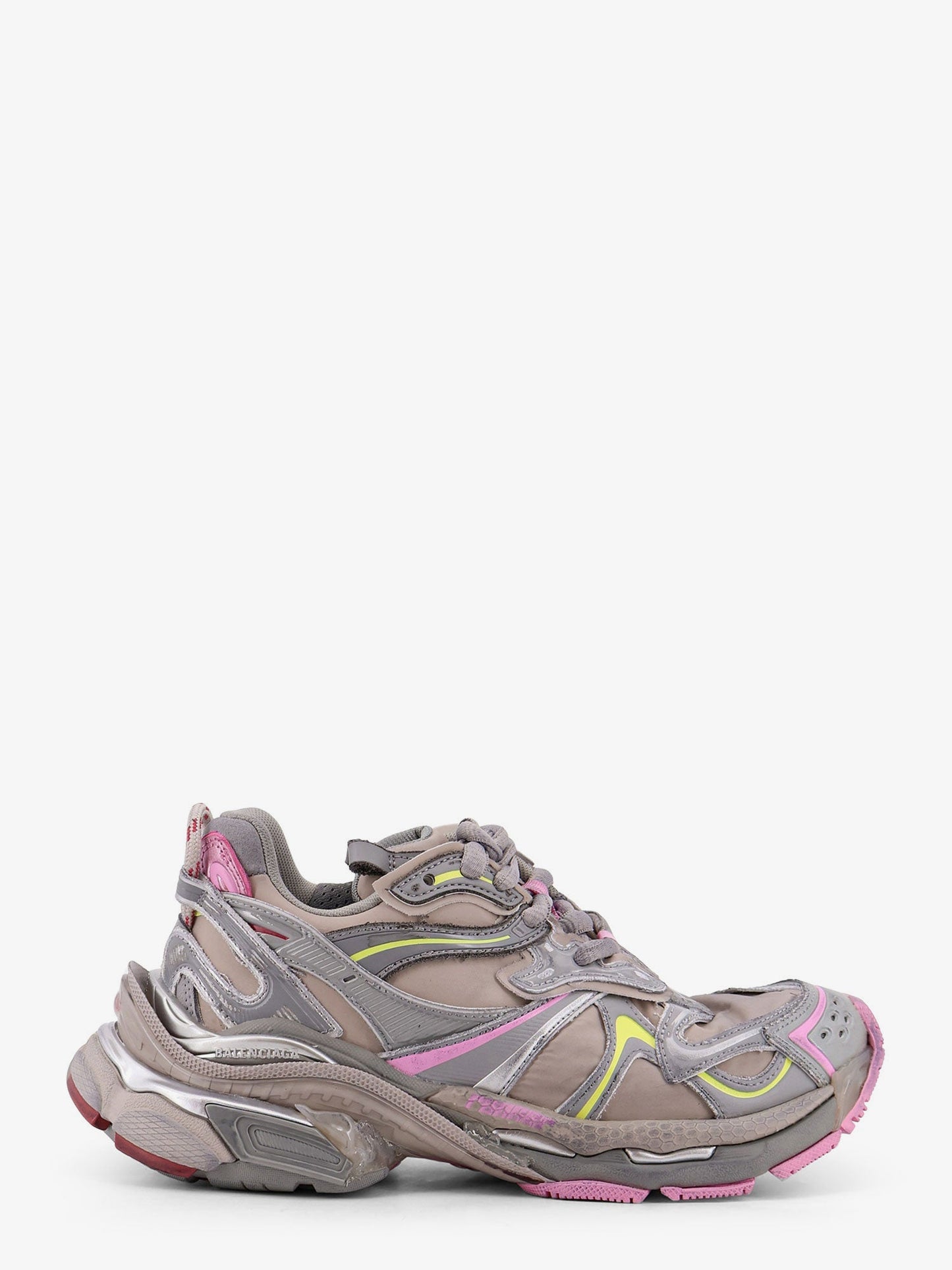 Balenciaga Women Runner 2 Nylon Low-Top Sneakers With Leather Inserts BALENCIAGA