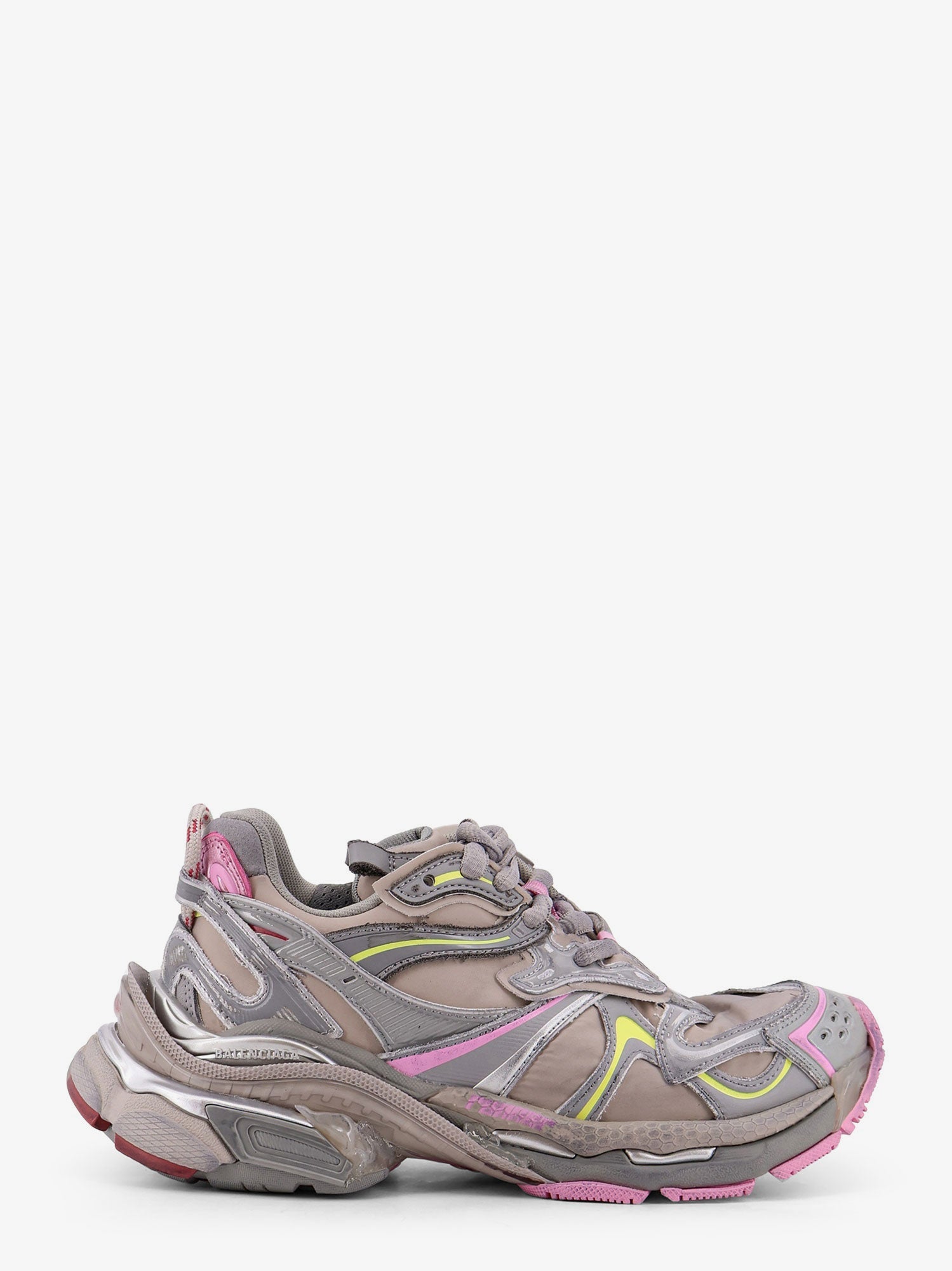 Balenciaga Women Runner 2 Nylon Low-Top Sneakers With Leather Inserts BALENCIAGA