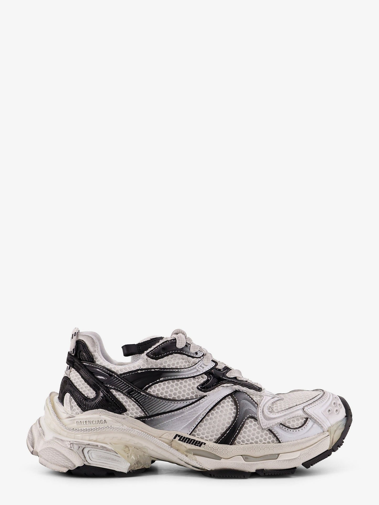 Balenciaga Men Mesh And Nylon Runner 2 Sneakers BALENCIAGA