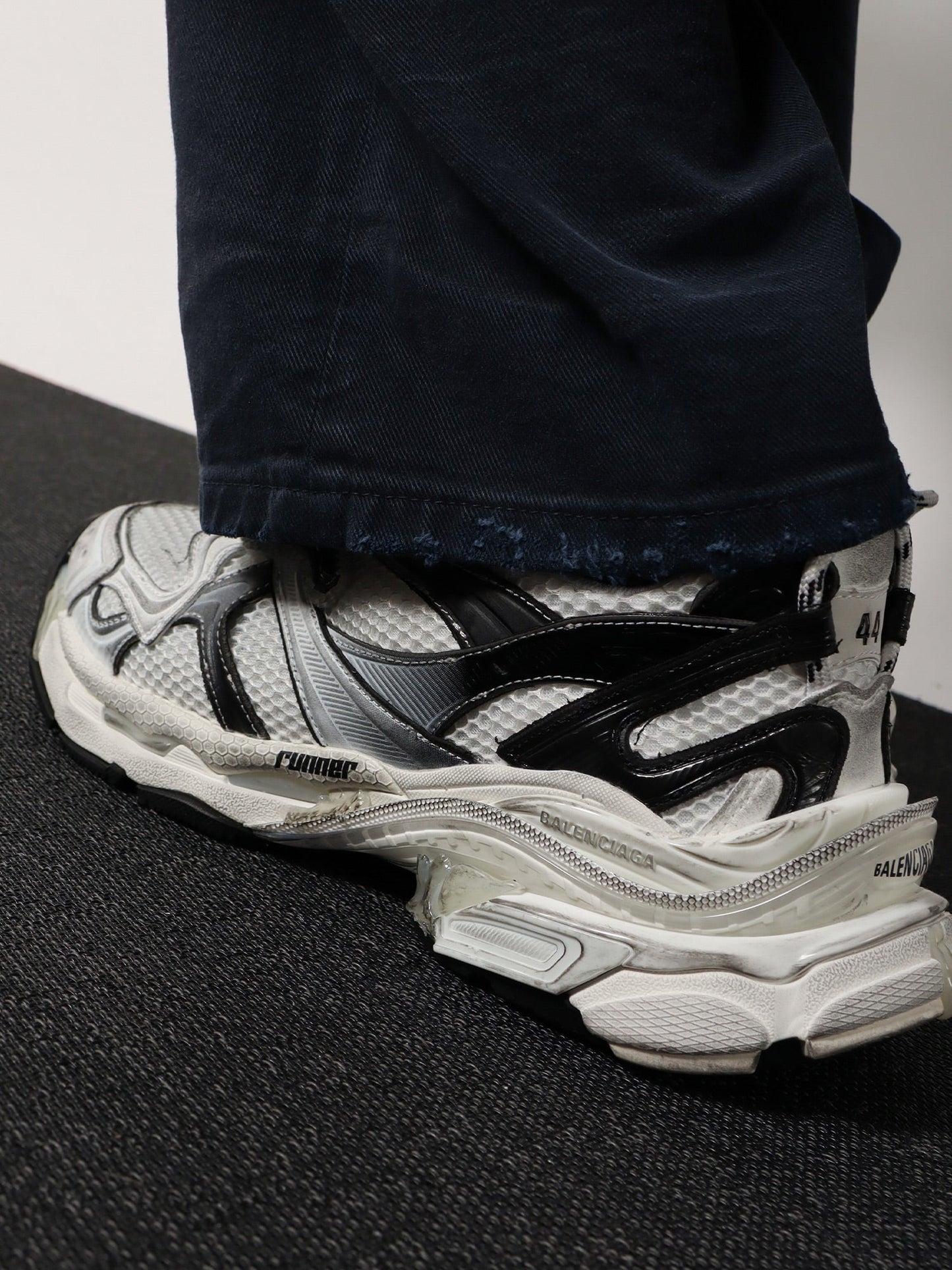 Balenciaga Men Mesh And Nylon Runner 2 Sneakers BALENCIAGA