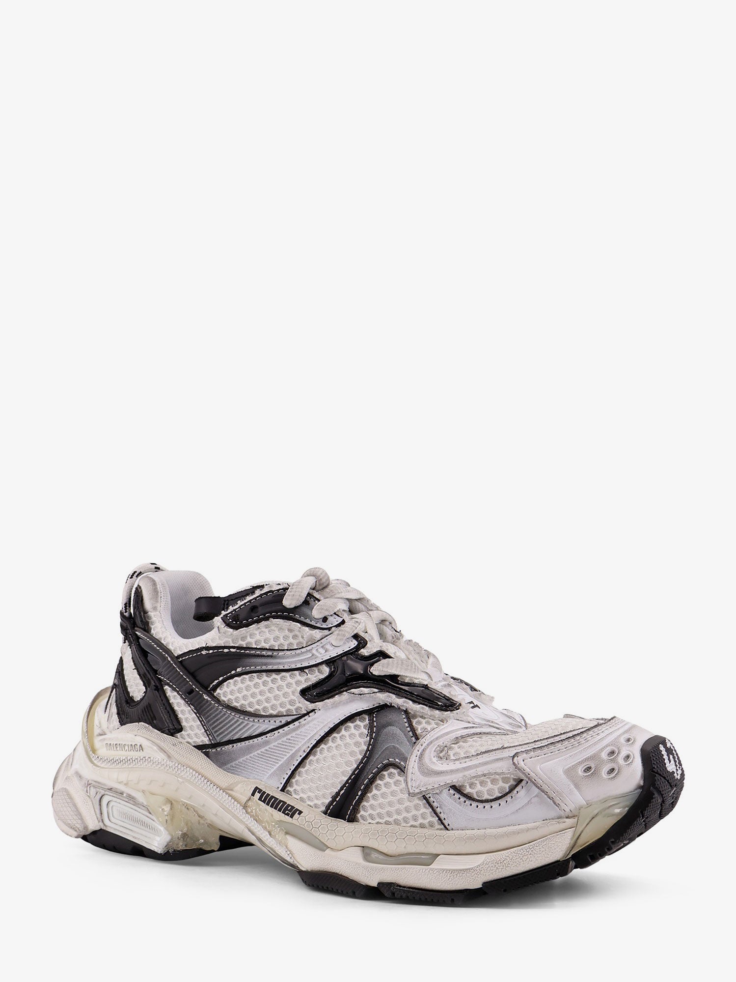 Balenciaga Men Mesh And Nylon Runner 2 Sneakers BALENCIAGA