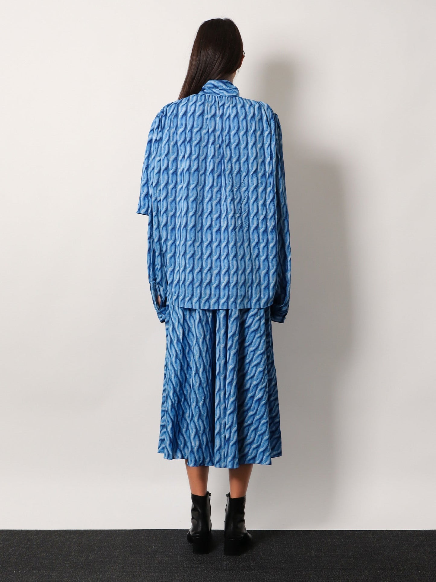 Balenciaga Women Printed Fabric Long Dress BALENCIAGA