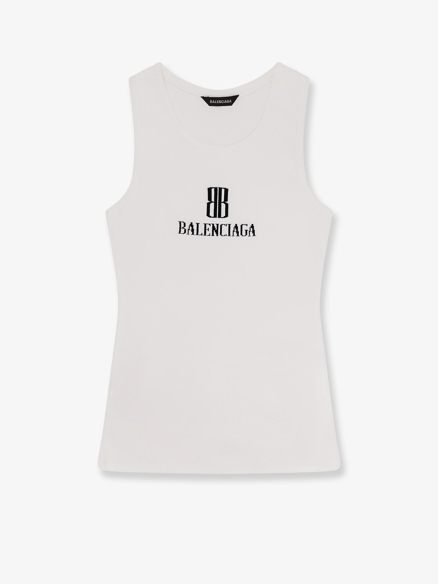 Balenciaga Women Ribbed Viscose Blend Tank Top BALENCIAGA