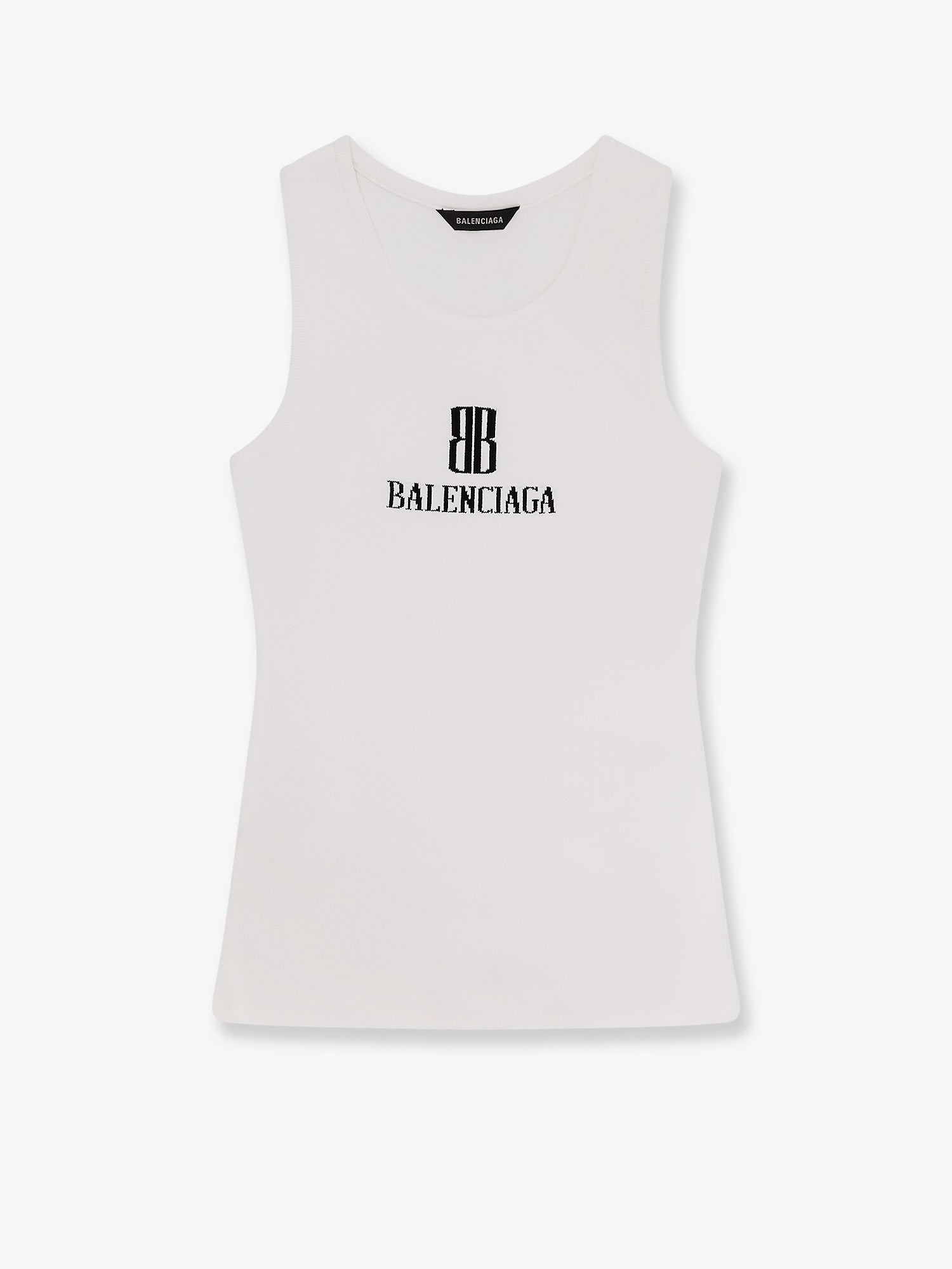 Balenciaga Women Ribbed Viscose Blend Tank Top BALENCIAGA