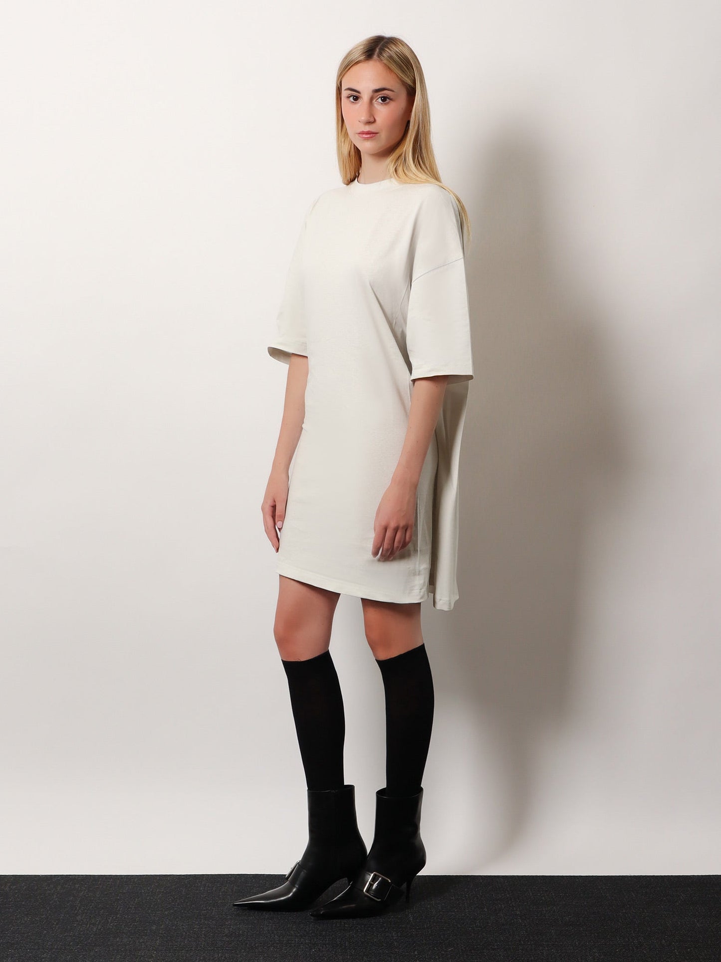 Balenciaga Women Cotton Jersey Semi Fitted Short Dress BALENCIAGA