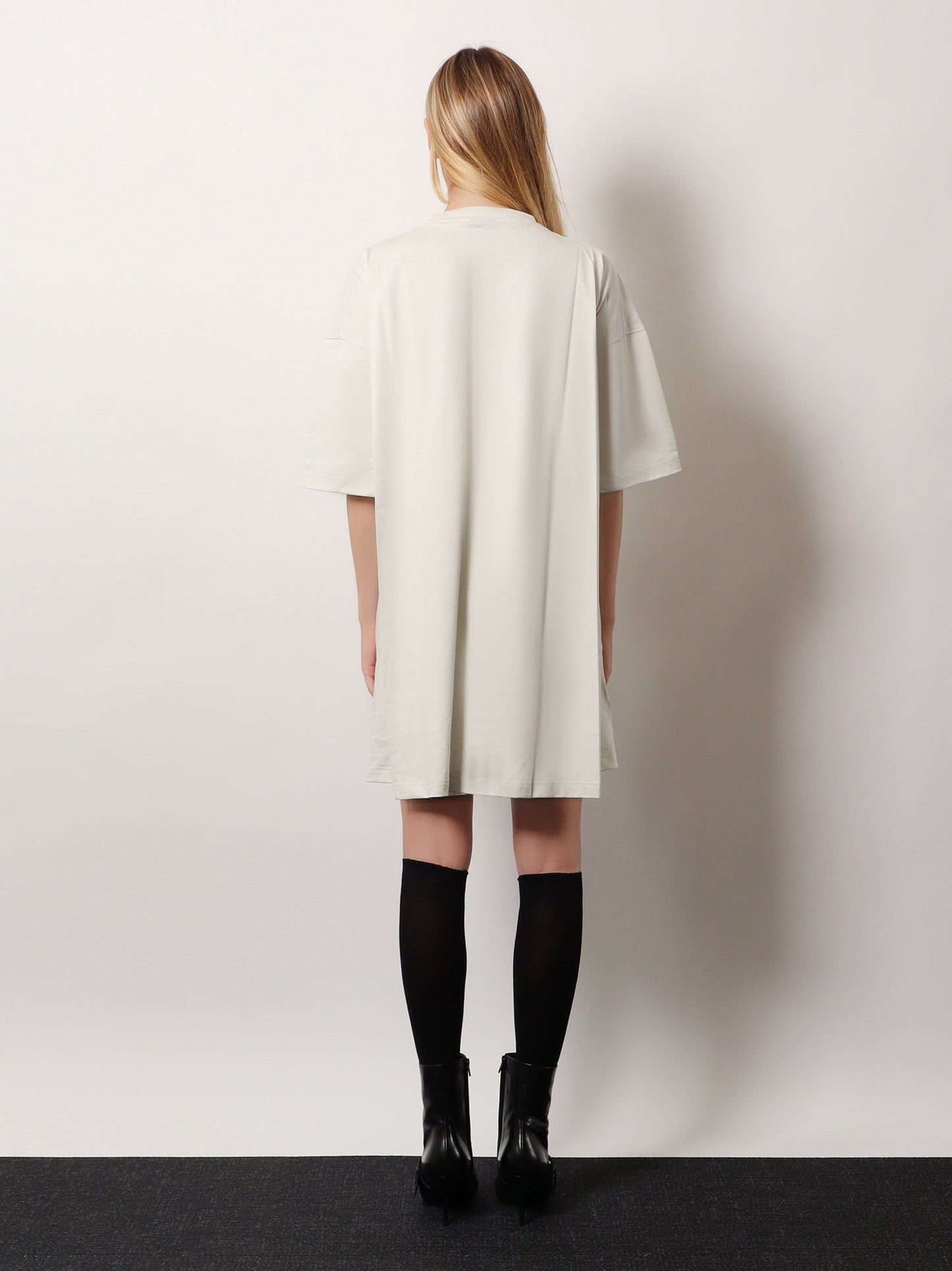 Balenciaga Women Cotton Jersey Semi Fitted Short Dress BALENCIAGA