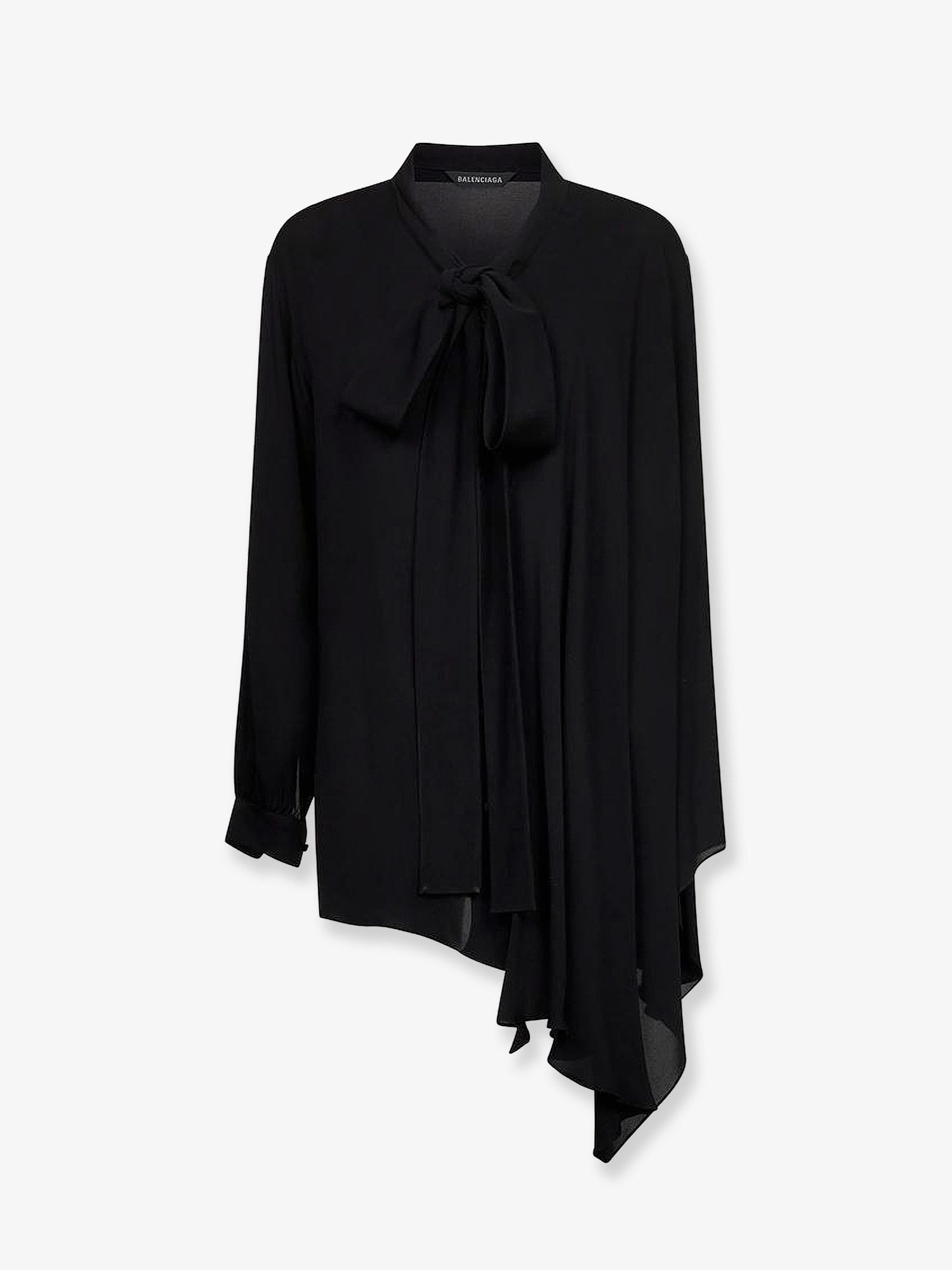Balenciaga Women Silk Shirt With Bow BALENCIAGA