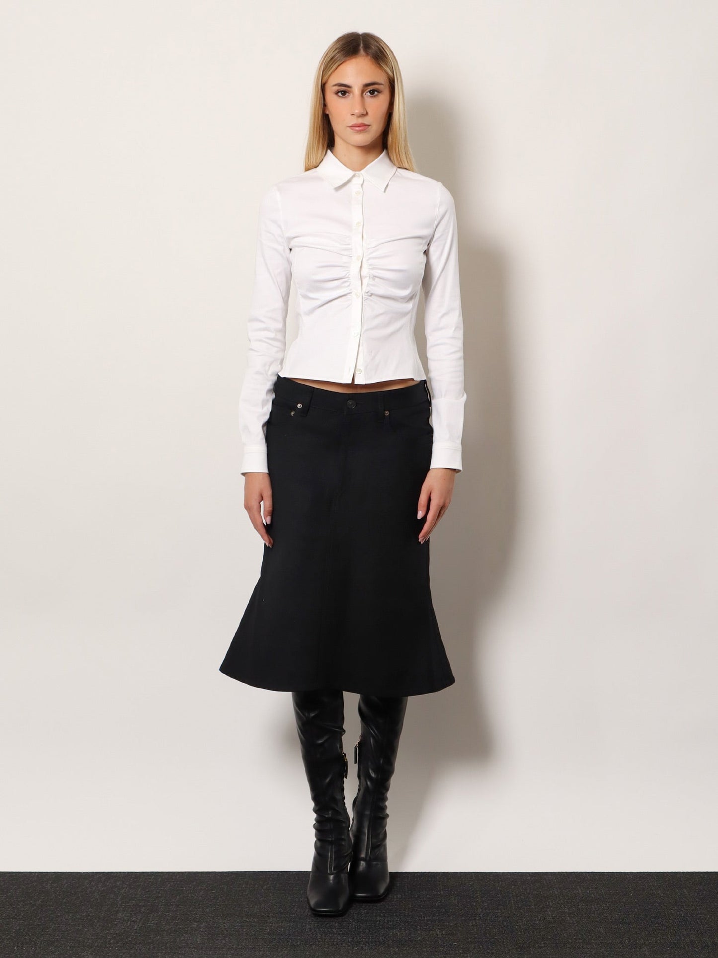 Balenciaga Women Cotton Midi Skirt BALENCIAGA
