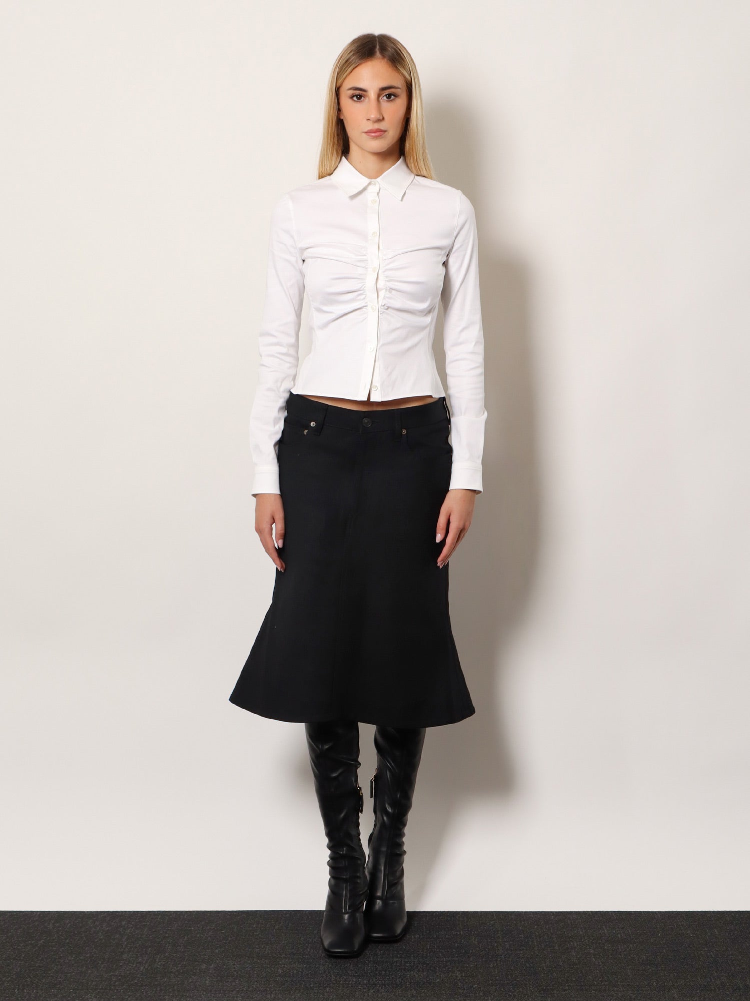 Balenciaga Women Cotton Midi Skirt BALENCIAGA