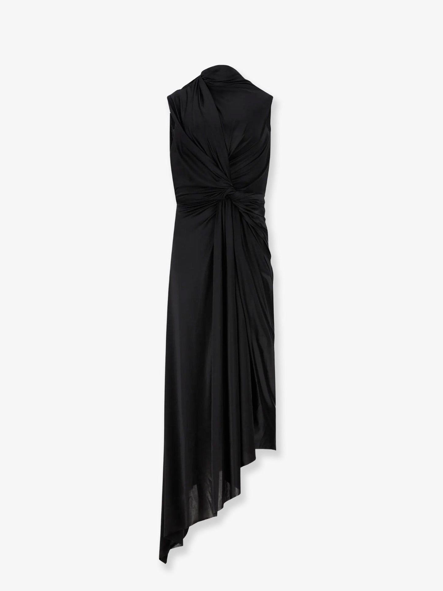 Balenciaga Women Stretch Fabric Long Asymmetrical Dress BALENCIAGA