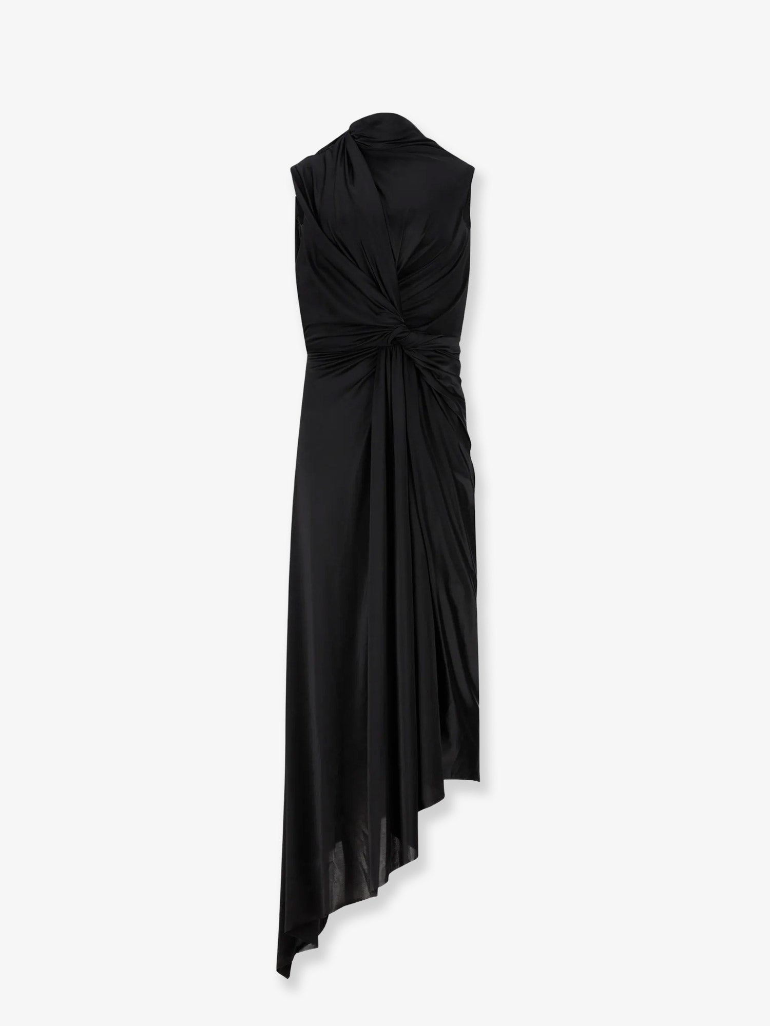 Balenciaga Women Stretch Fabric Long Asymmetrical Dress BALENCIAGA