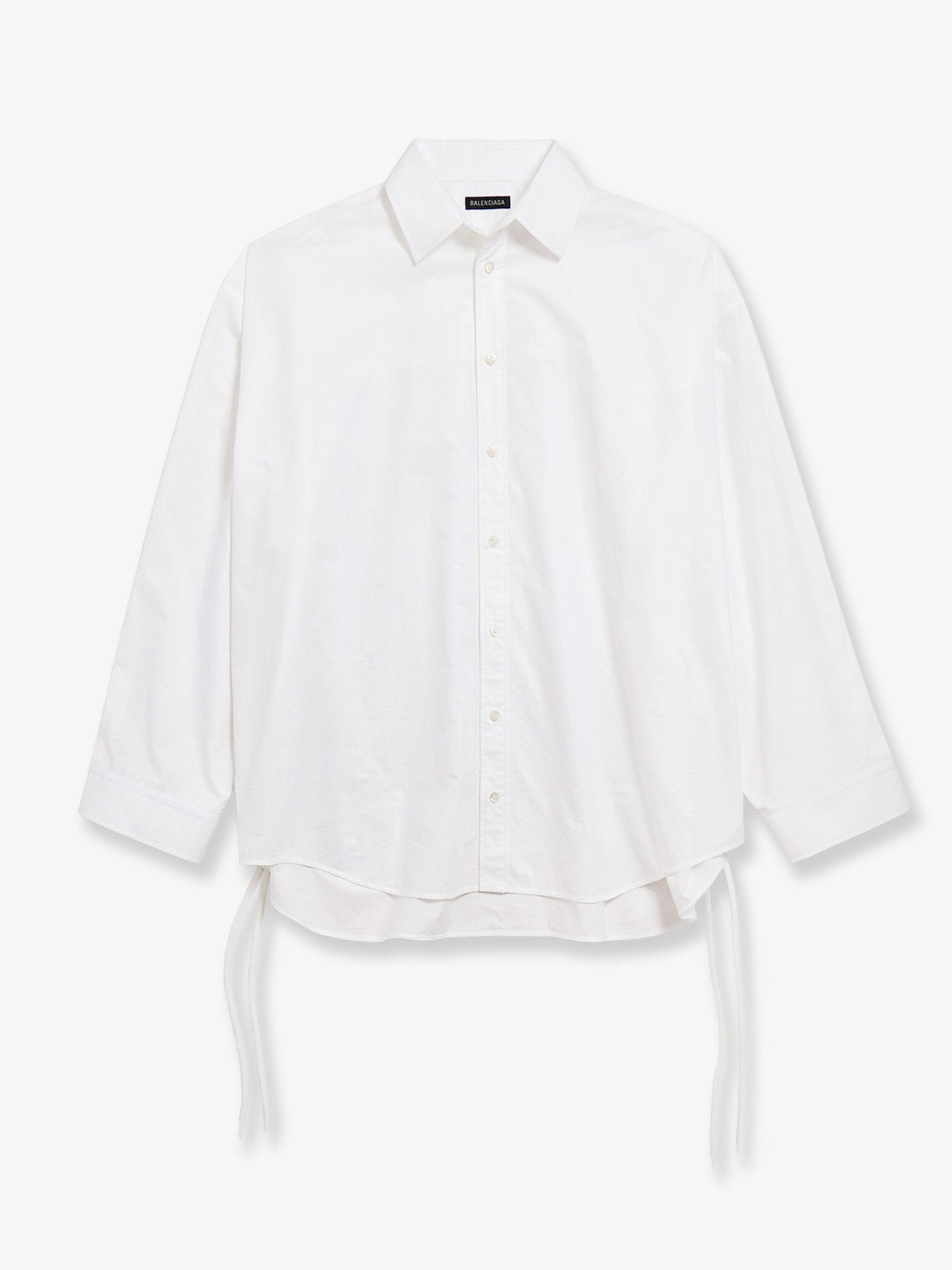 Balenciaga Women Lace-Up Cotton Shirt BALENCIAGA