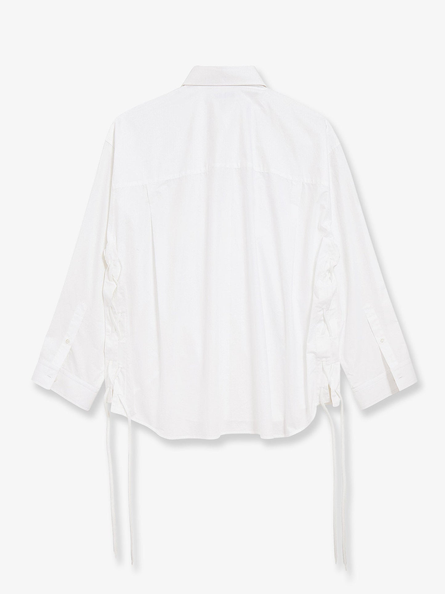 Balenciaga Women Lace-Up Cotton Shirt BALENCIAGA