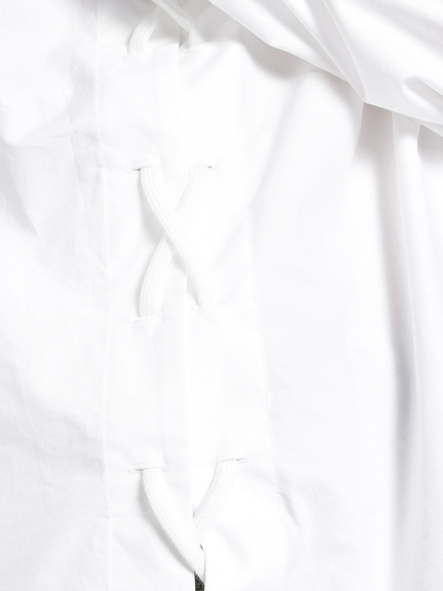 Balenciaga Women Lace-Up Cotton Shirt BALENCIAGA